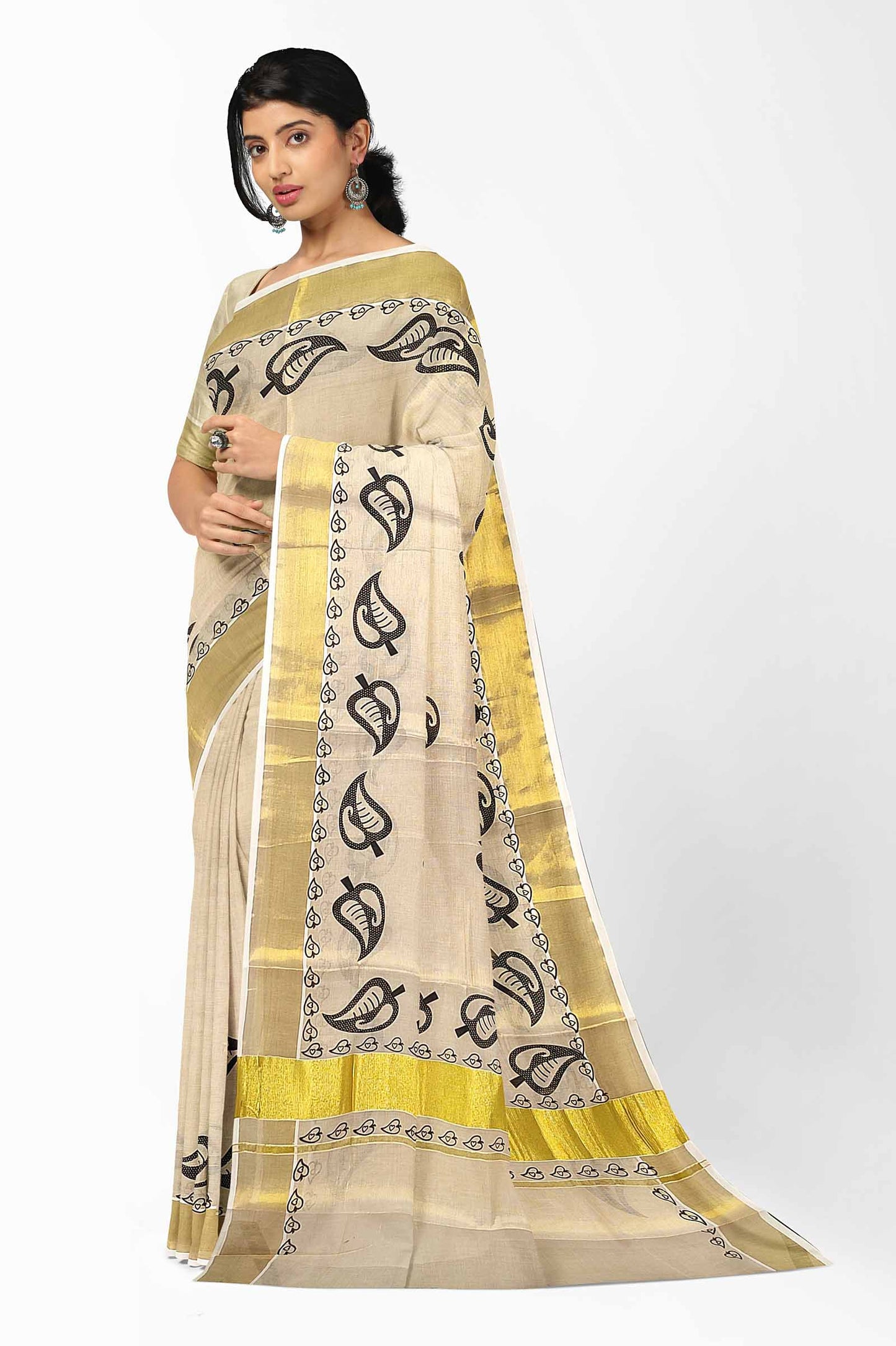 Kerala Tissue Printed Saree for Women