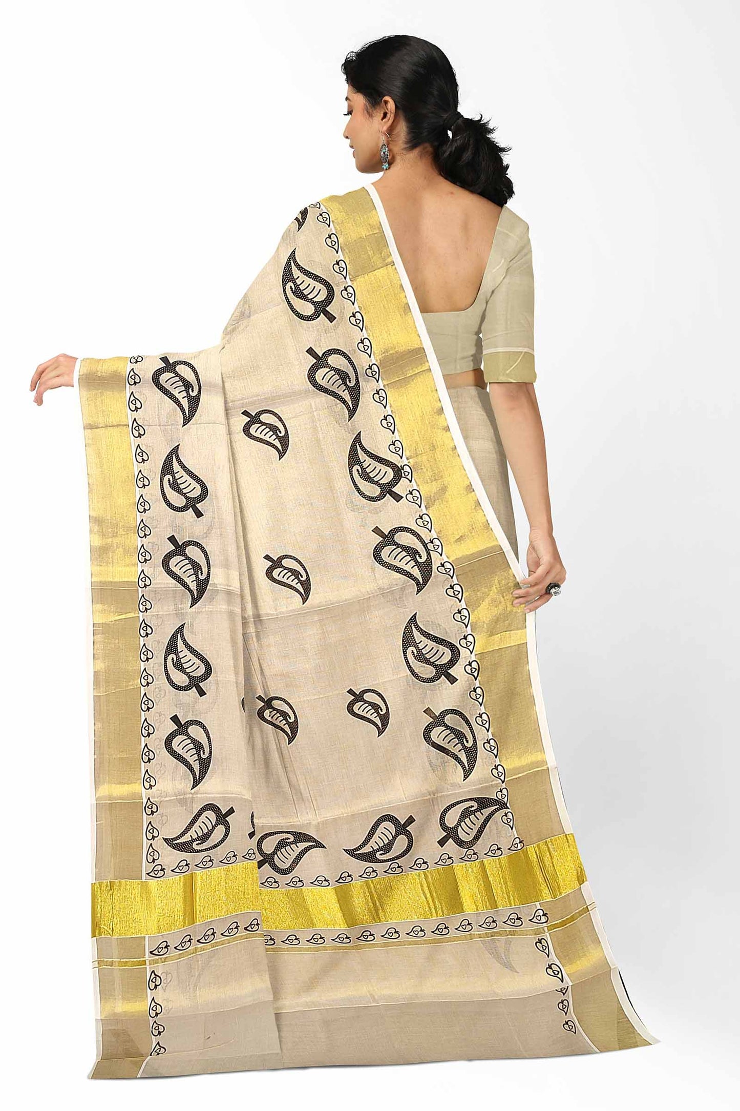 Kerala Tissue Printed Saree for Women