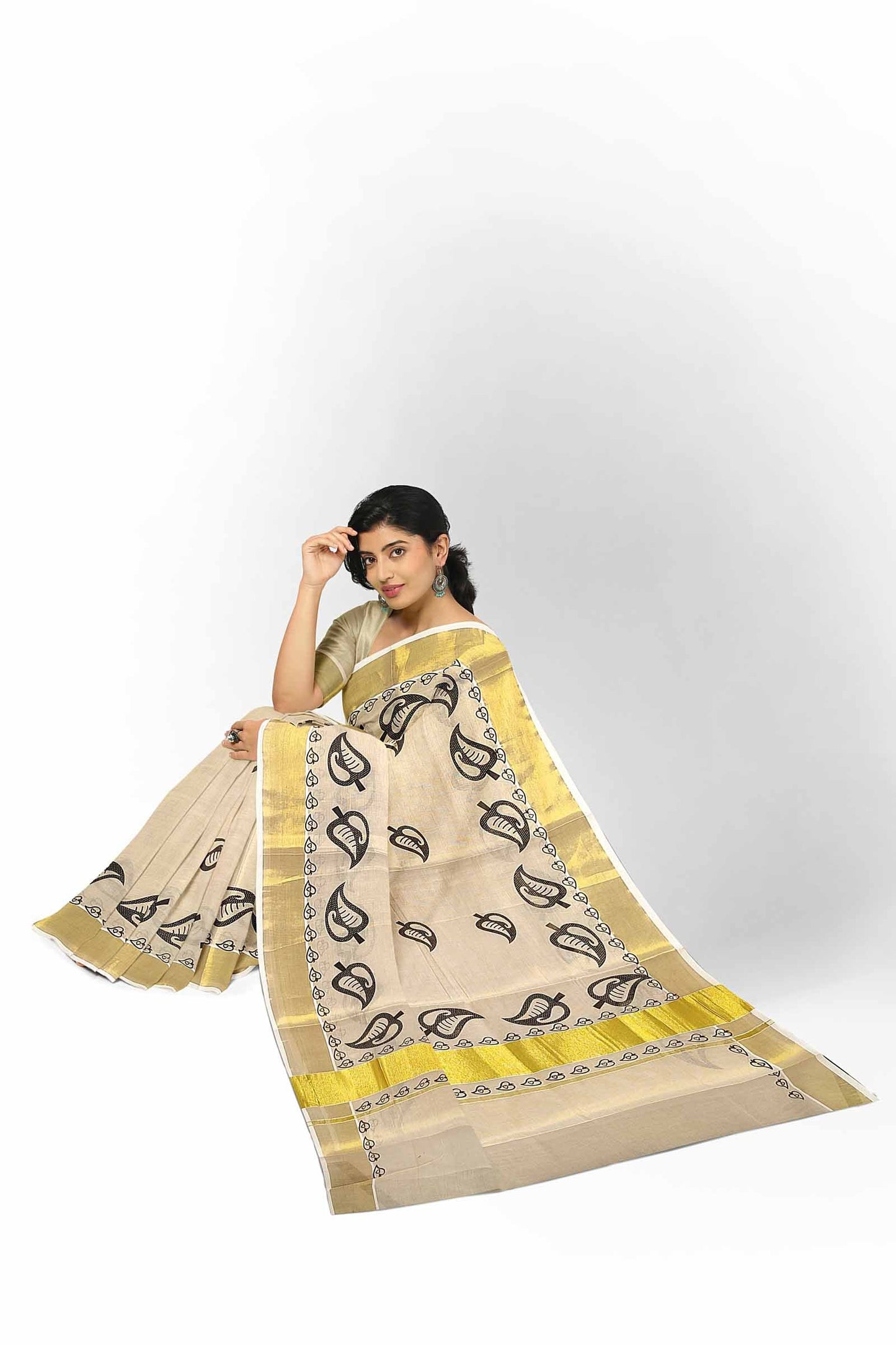 Kerala Tissue Printed Saree for Women