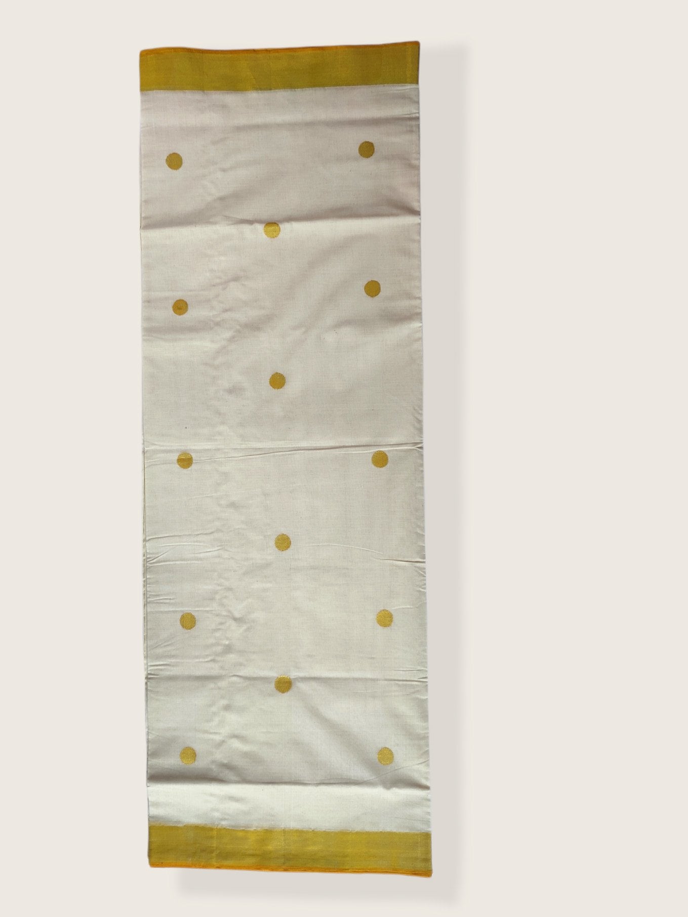 Kerala Kasavu Saree Premium Balaramapuram Handloom with Handwoven Lotus Motiff