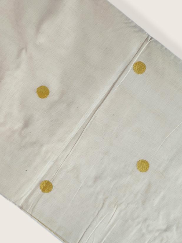 Kerala Kasavu Saree Premium Balaramapuram Handloom with Handwoven Lotus Motiff