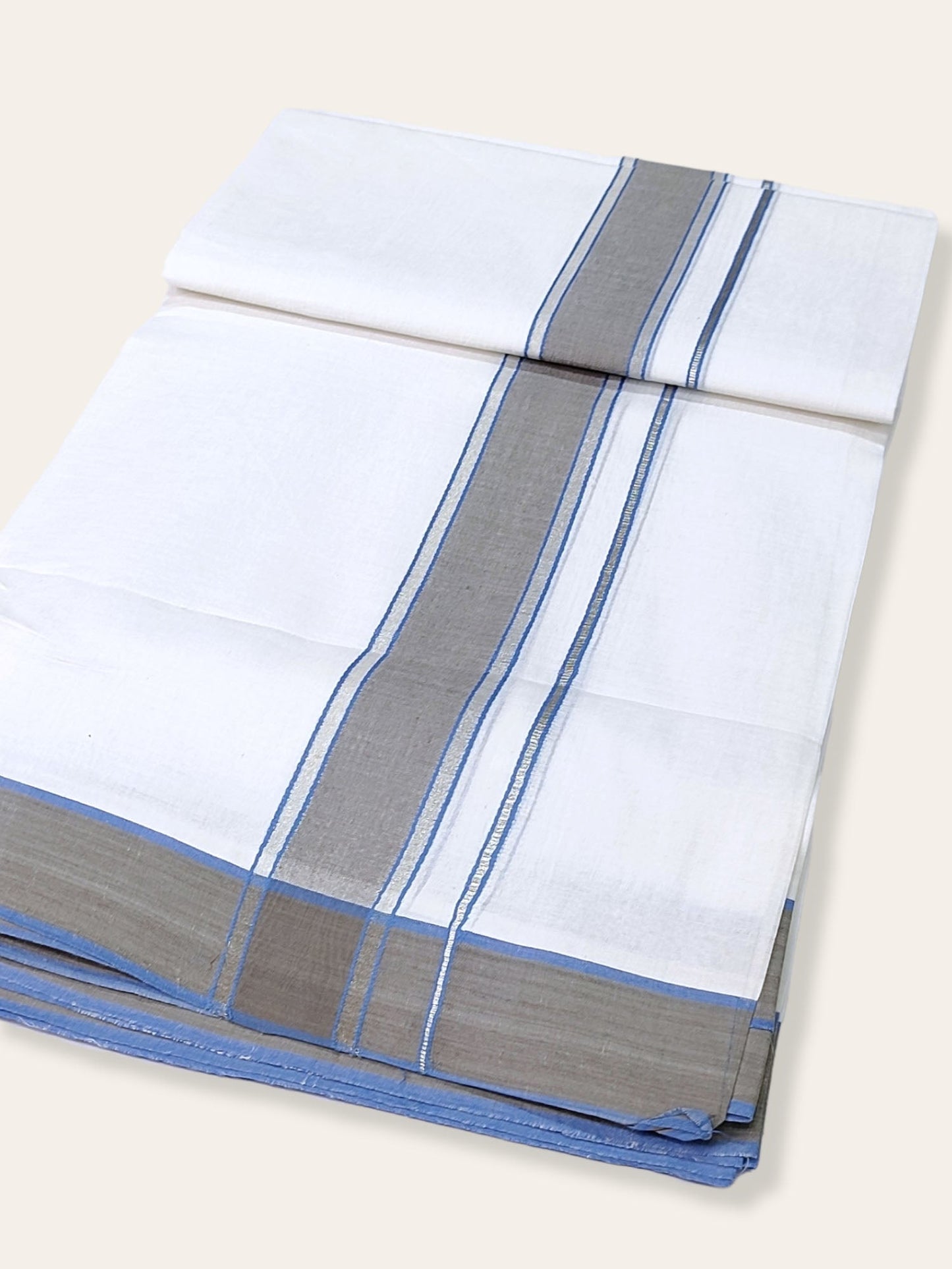 Cotton White Dhoti/Mundu for Men