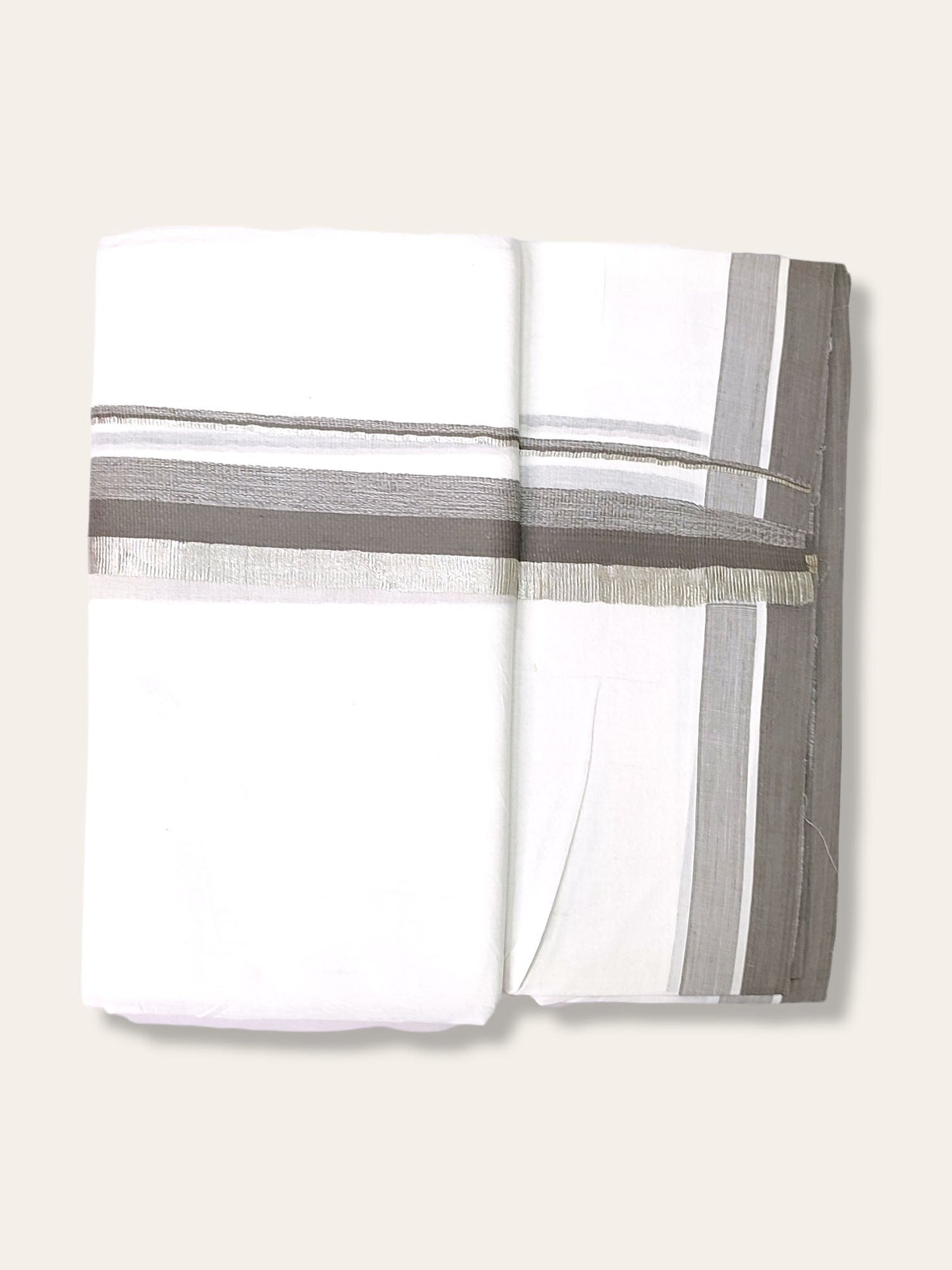 Cotton White Dhoti/Mundu for Men