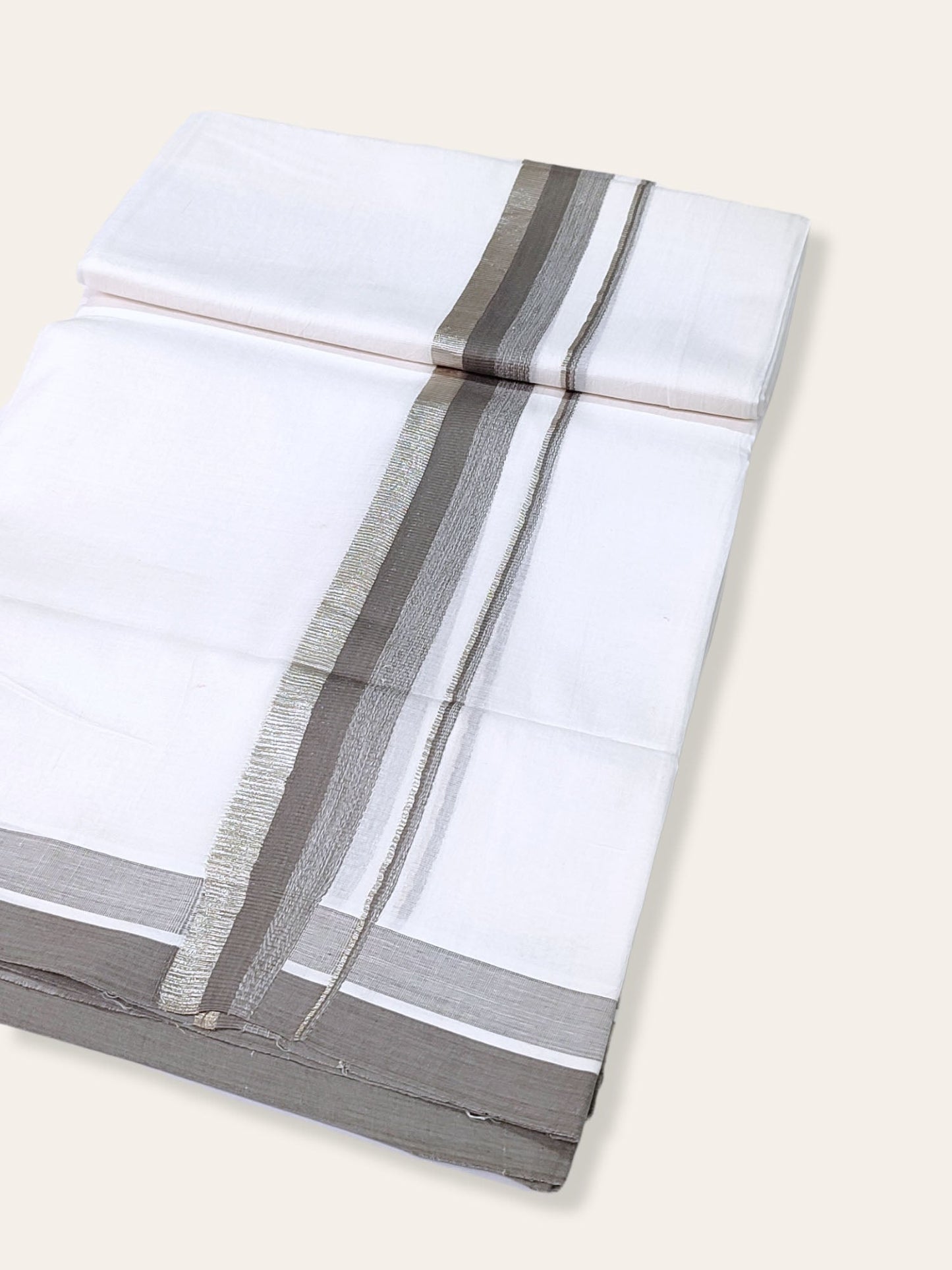Cotton White Dhoti/Mundu for Men