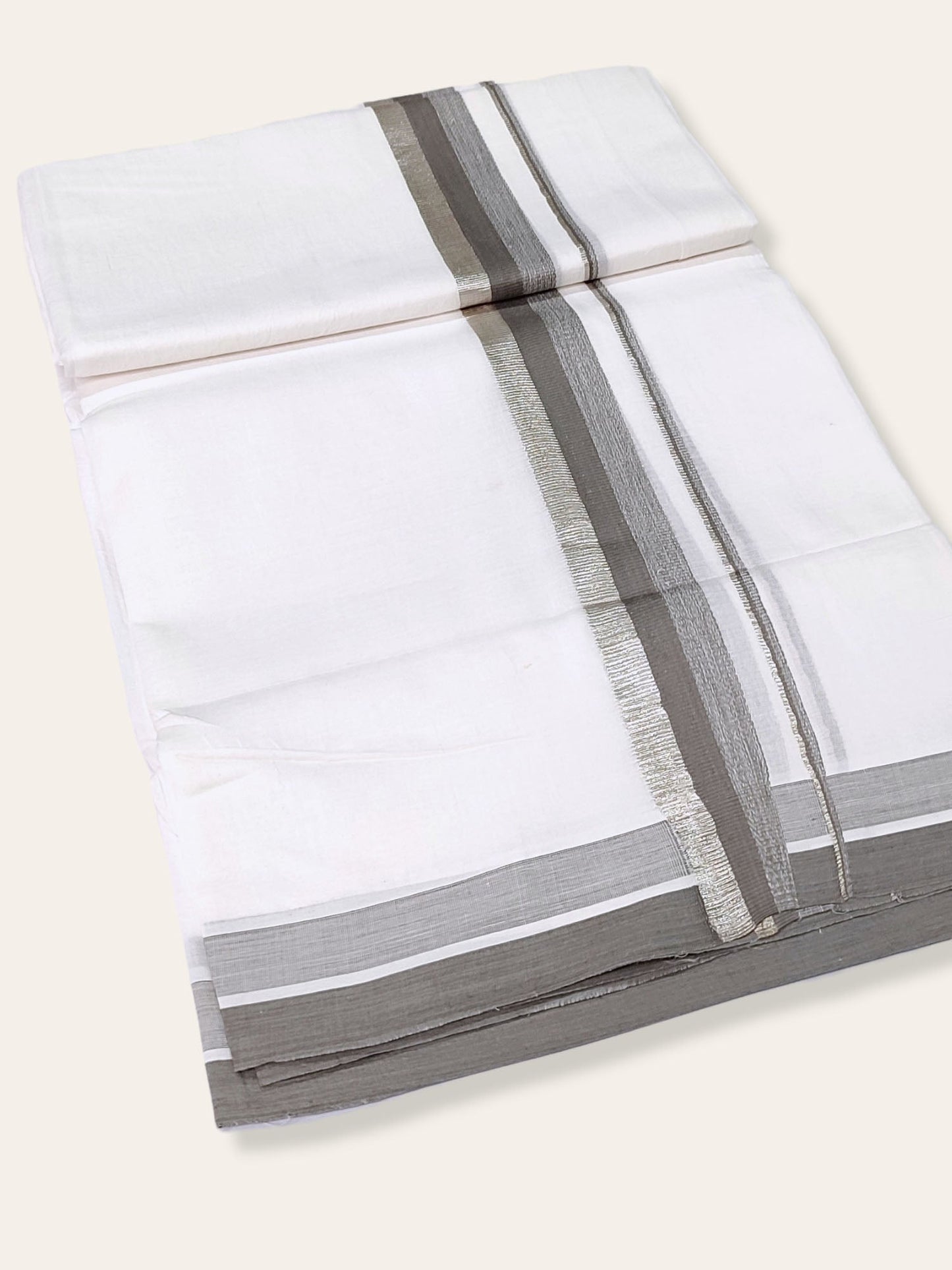 Cotton White Dhoti/Mundu for Men