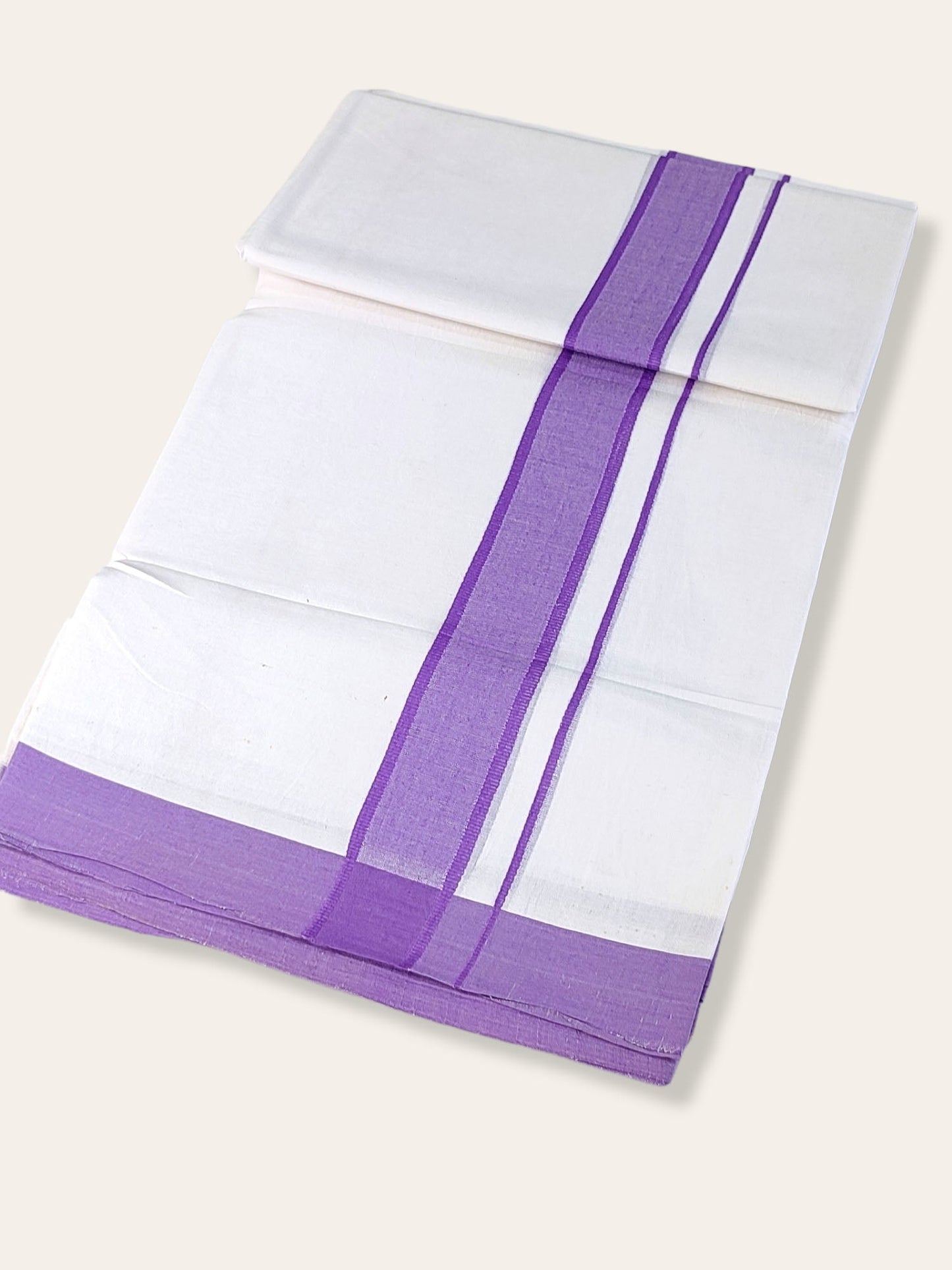 Cotton White Dhoti/Mundu for Men