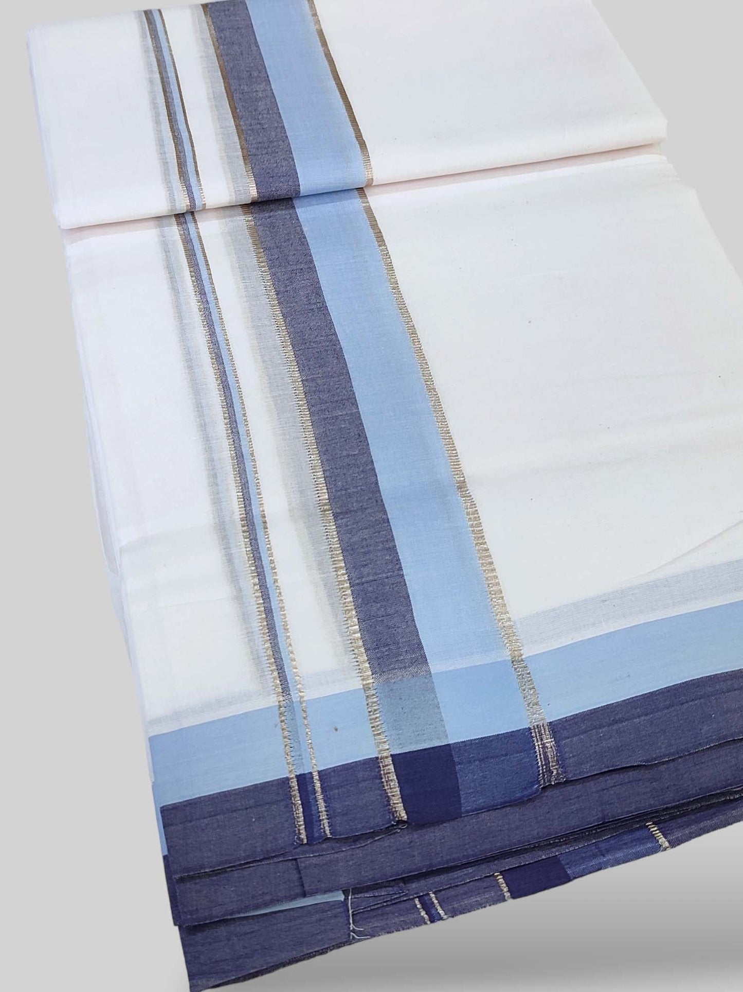 Cotton White Dhoti/Mundu for Men