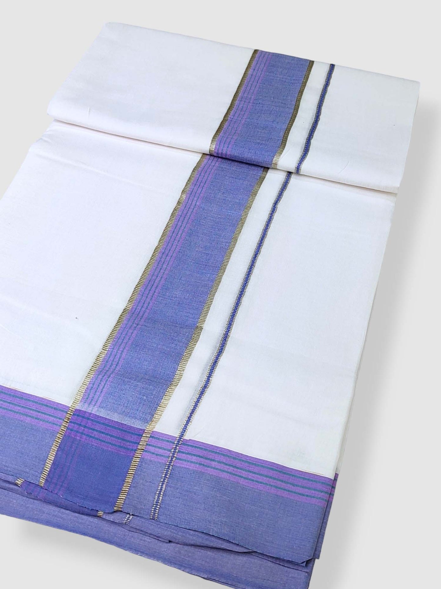 Cotton White Dhoti/Mundu for Men