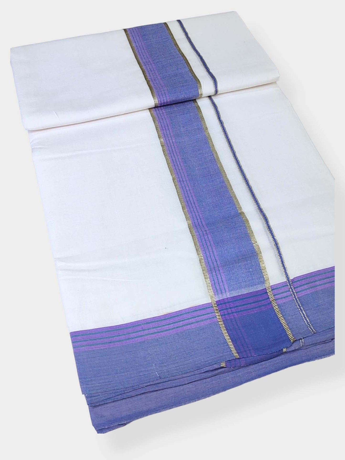 Cotton White Dhoti/Mundu for Men