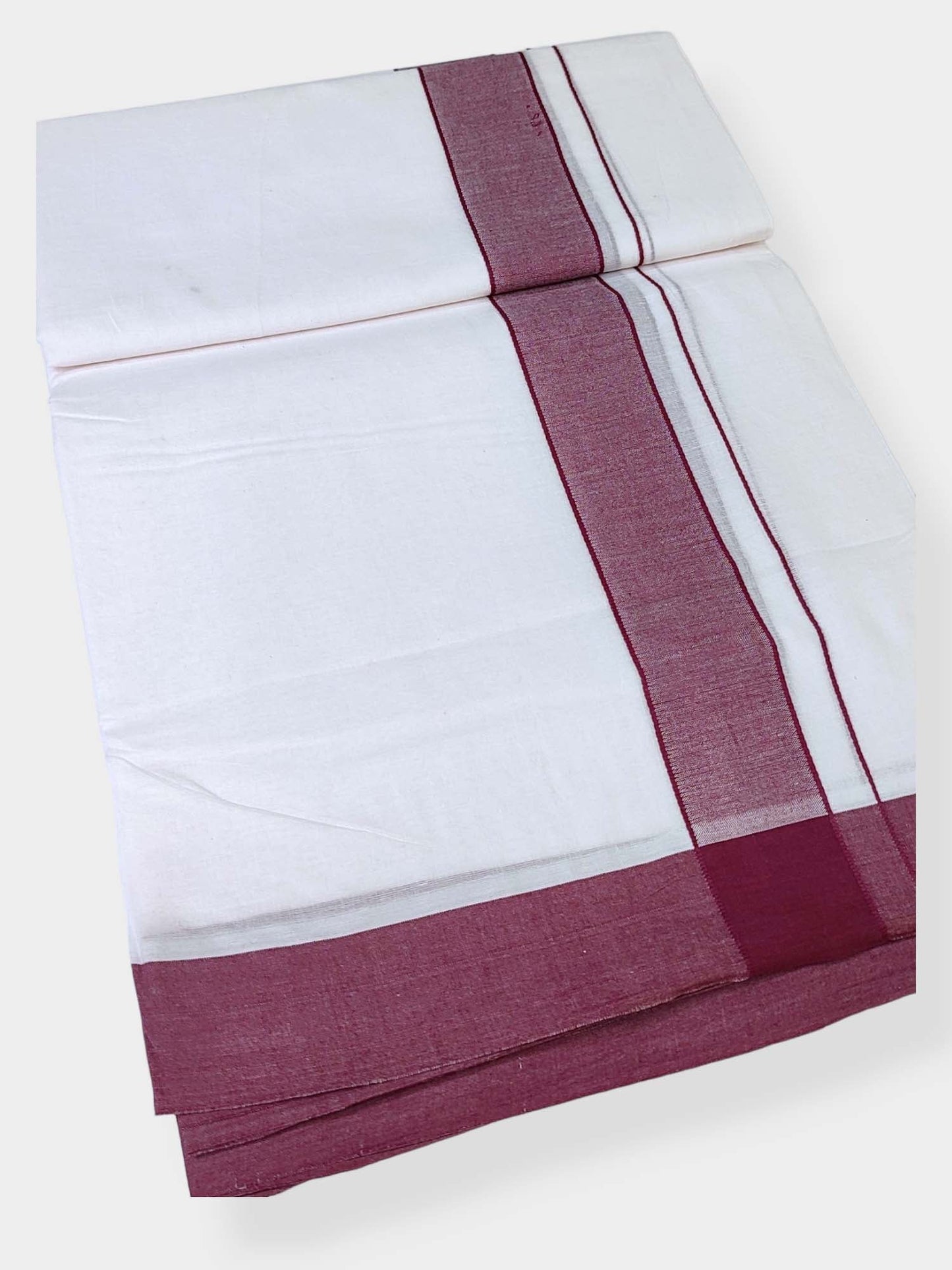 Cotton White Dhoti/Mundu for Men