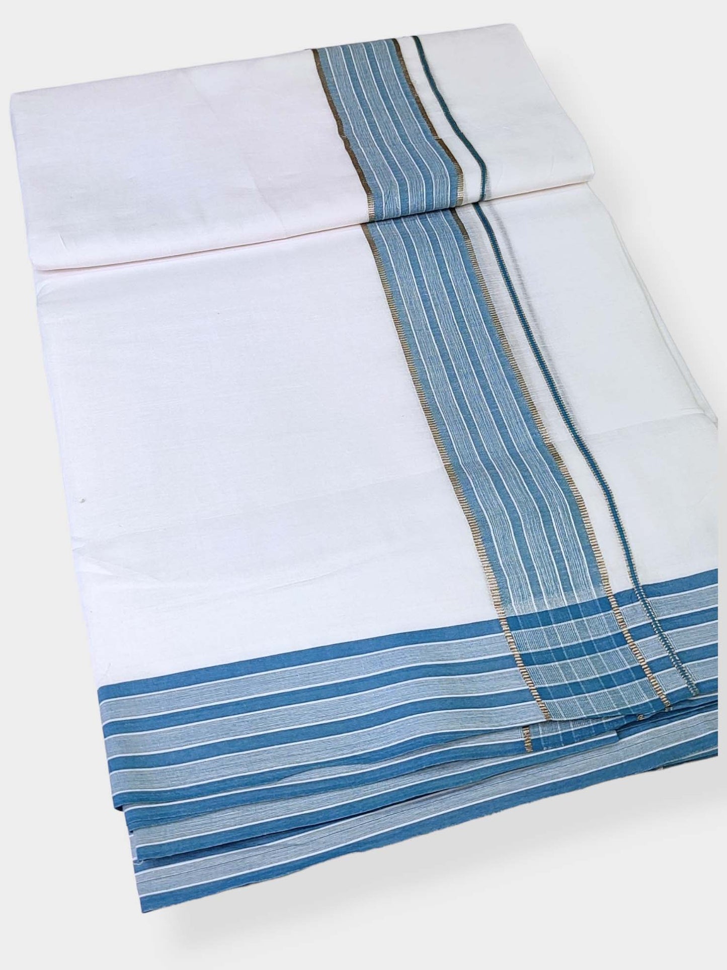 Cotton White Dhoti/Mundu for Men