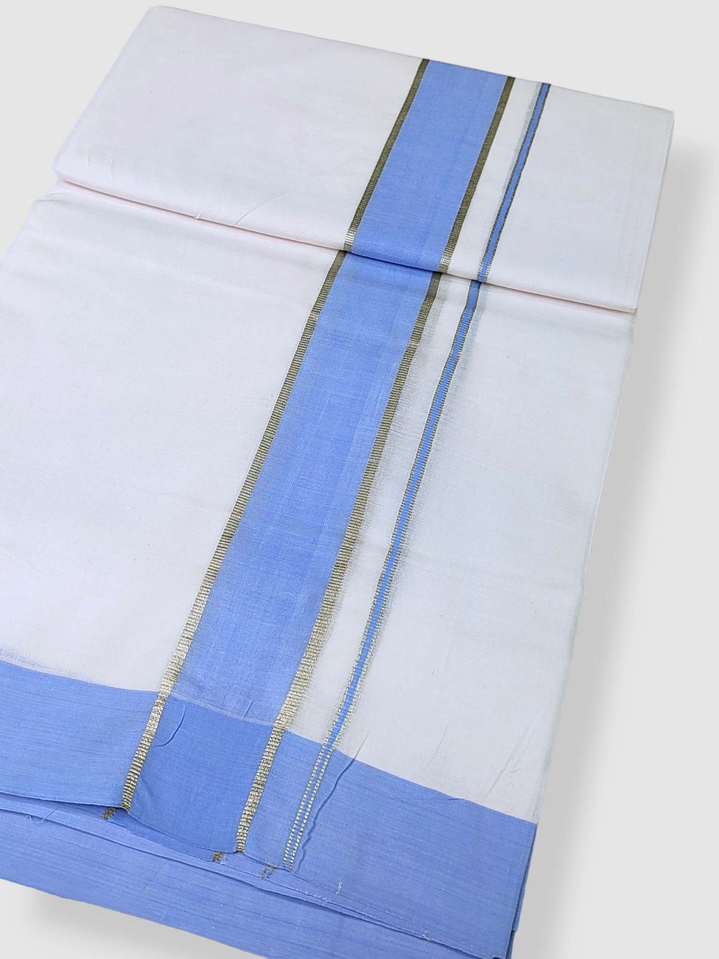 Cotton White Dhoti/Mundu for Men