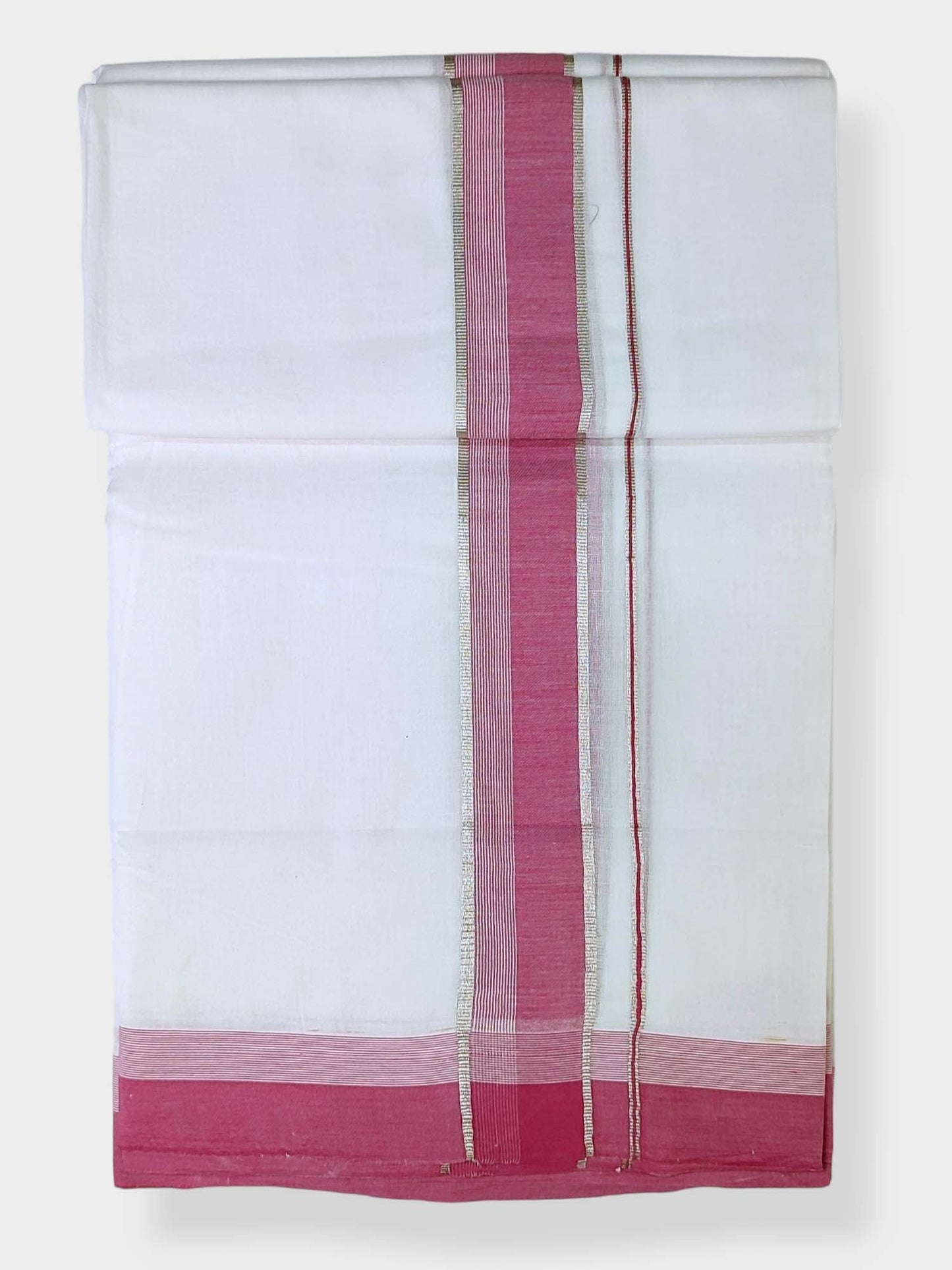 Cotton White Dhoti/Mundu for Men