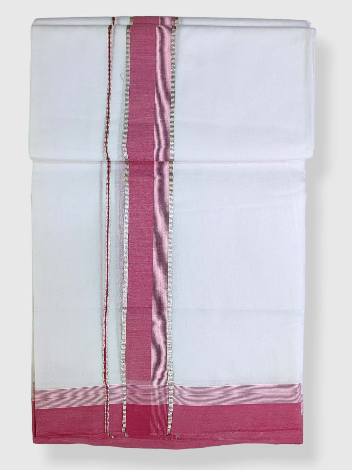 Cotton White Dhoti/Mundu for Men