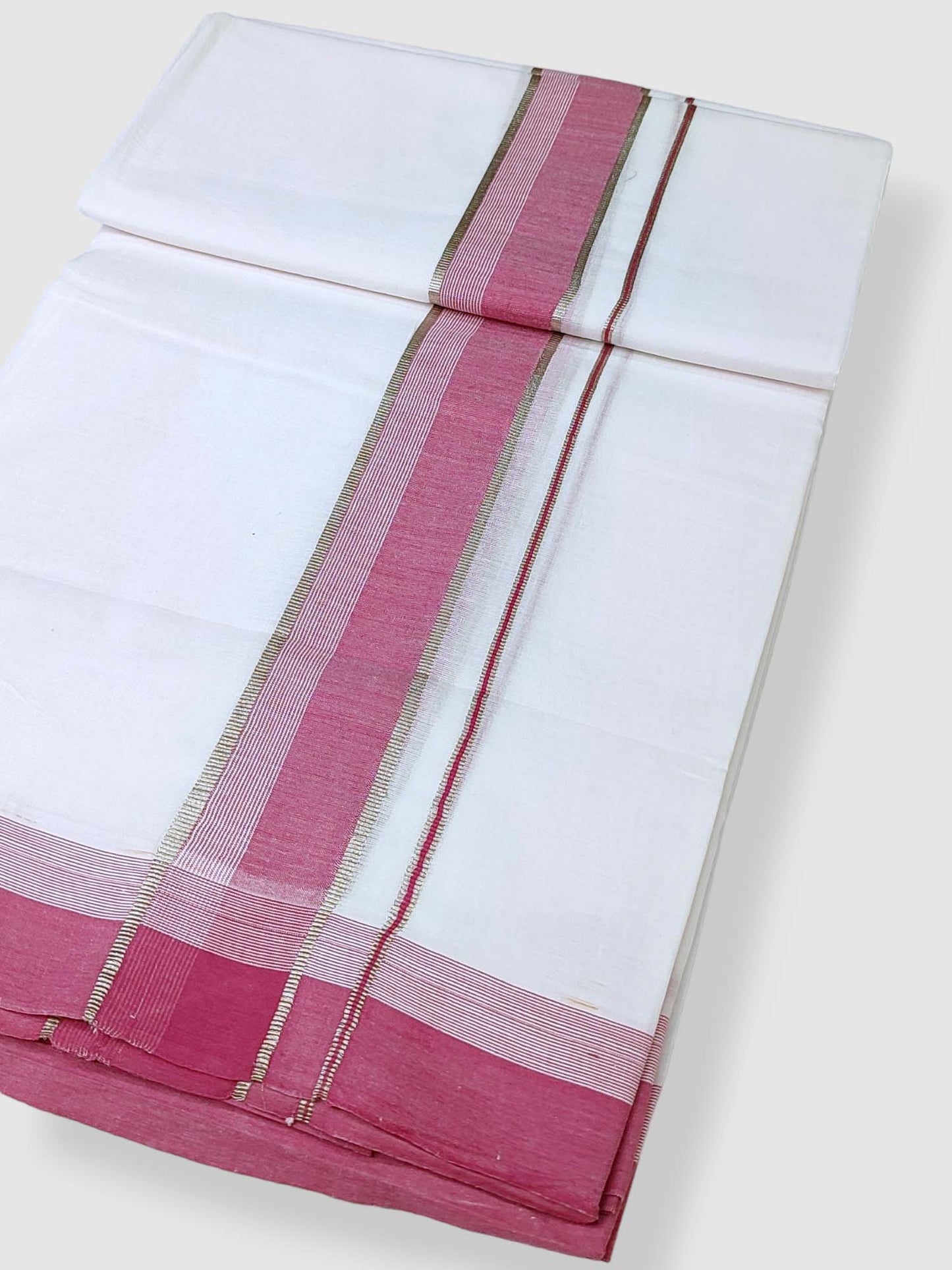Cotton White Dhoti/Mundu for Men