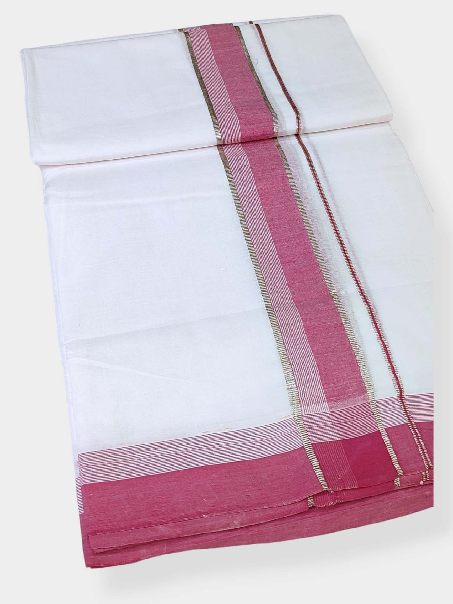 Cotton White Dhoti/Mundu for Men