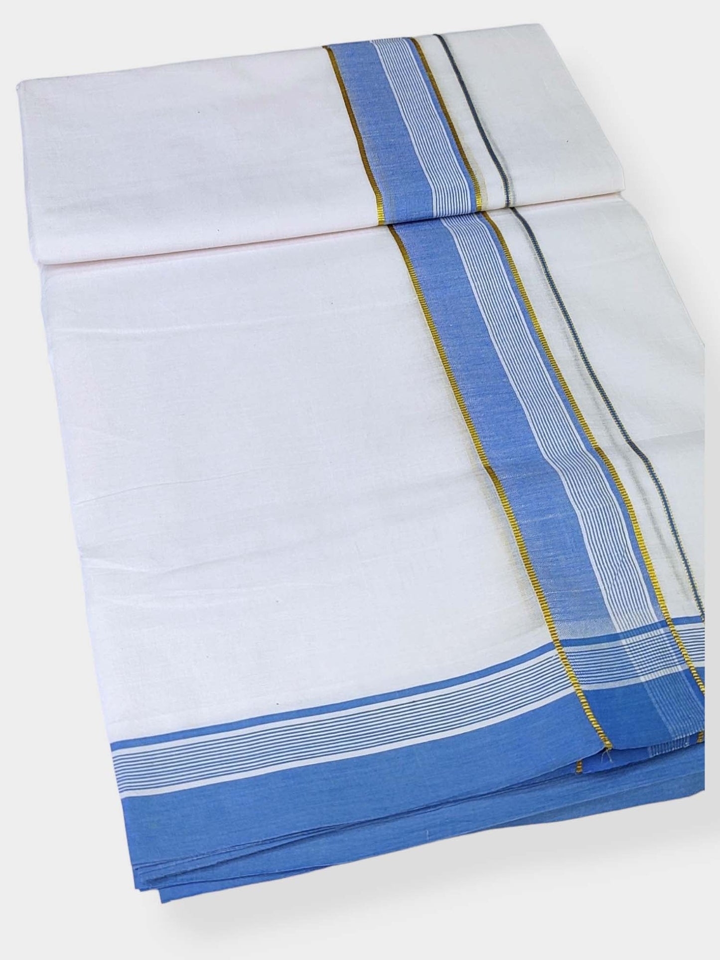 Cotton White Dhoti/Mundu for Men