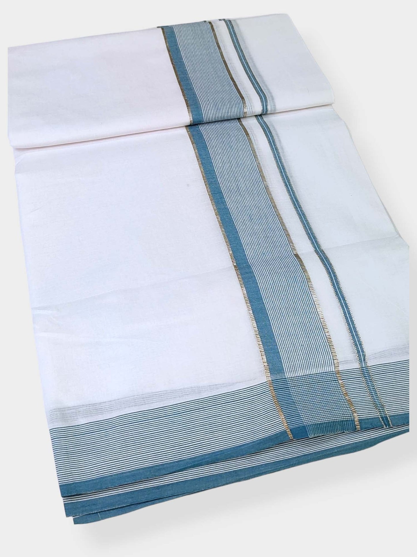 Cotton White Dhoti/Mundu for Men