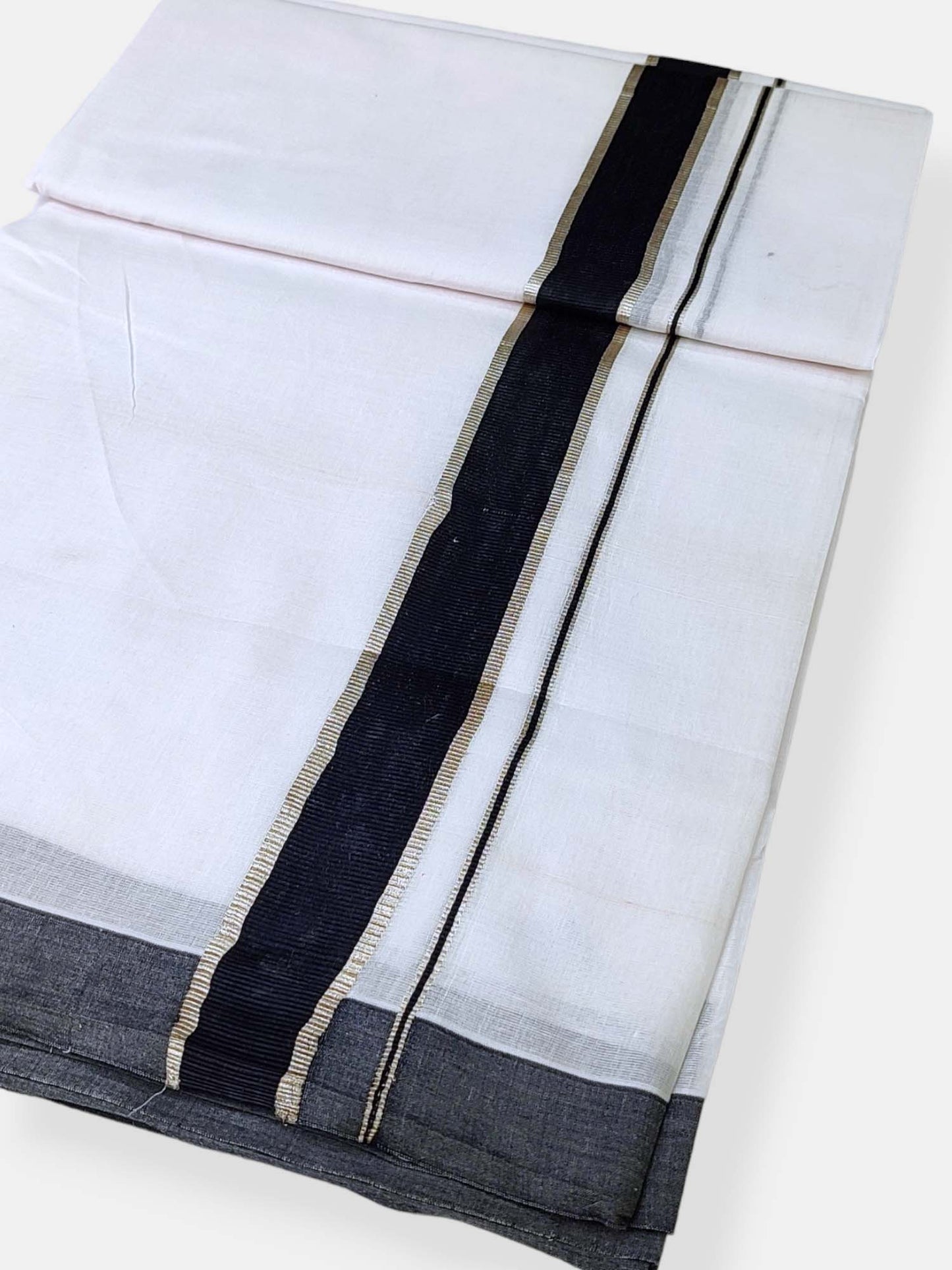 Cotton White Dhoti/Mundu for Men