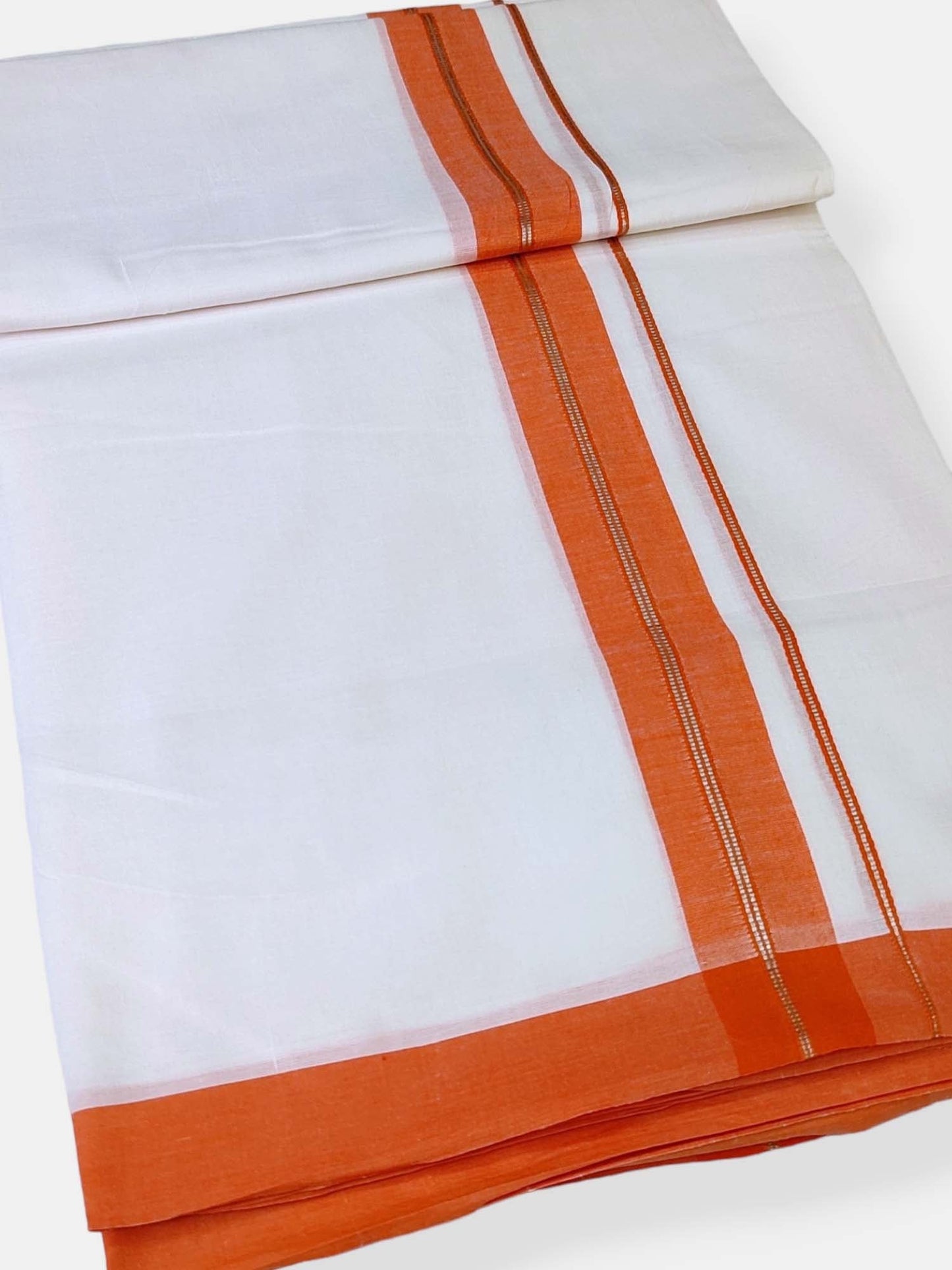 Cotton White Dhoti/Mundu for Men