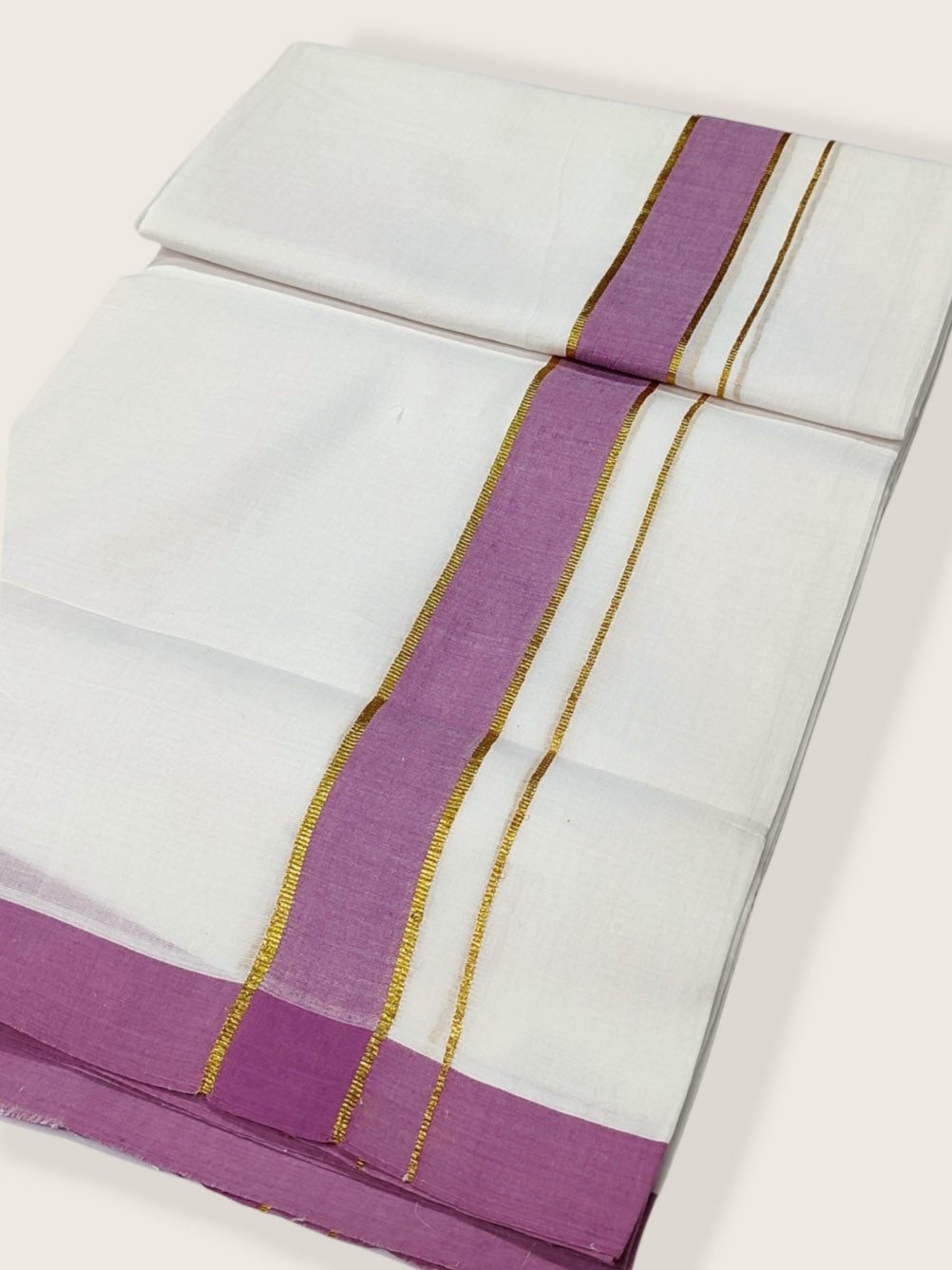 Pure Cotton White Dhoti/Mundu for Men