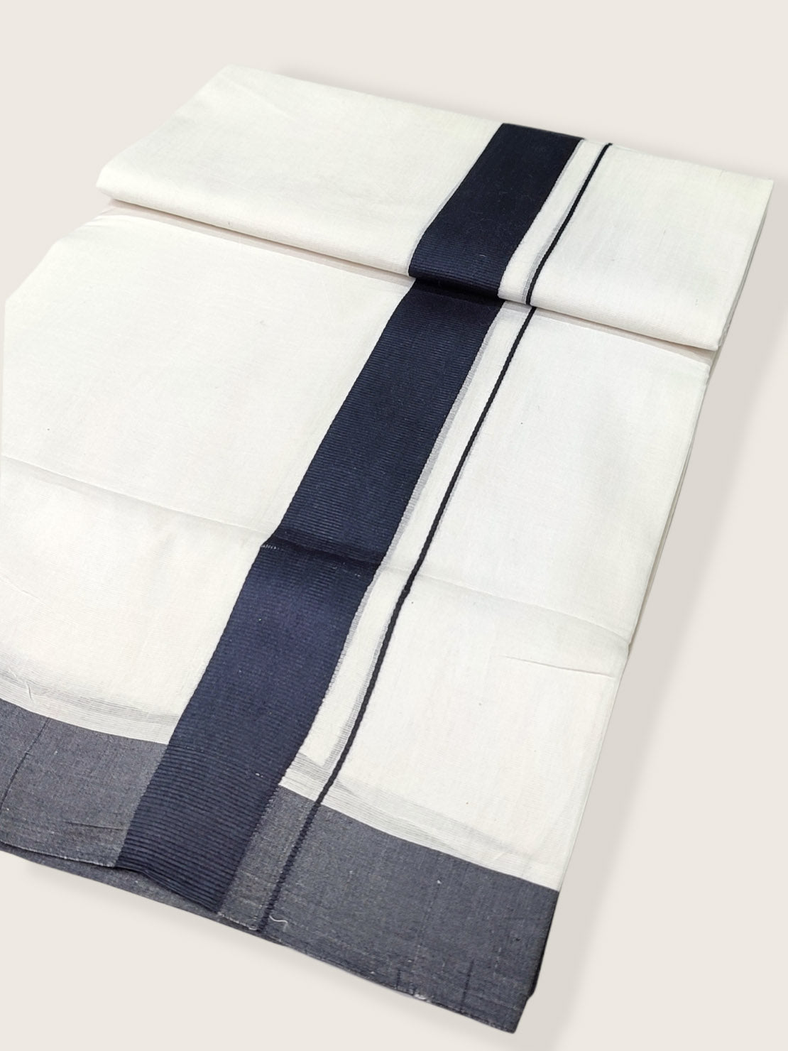 Pure Cotton White Dhoti/Mundu for Men