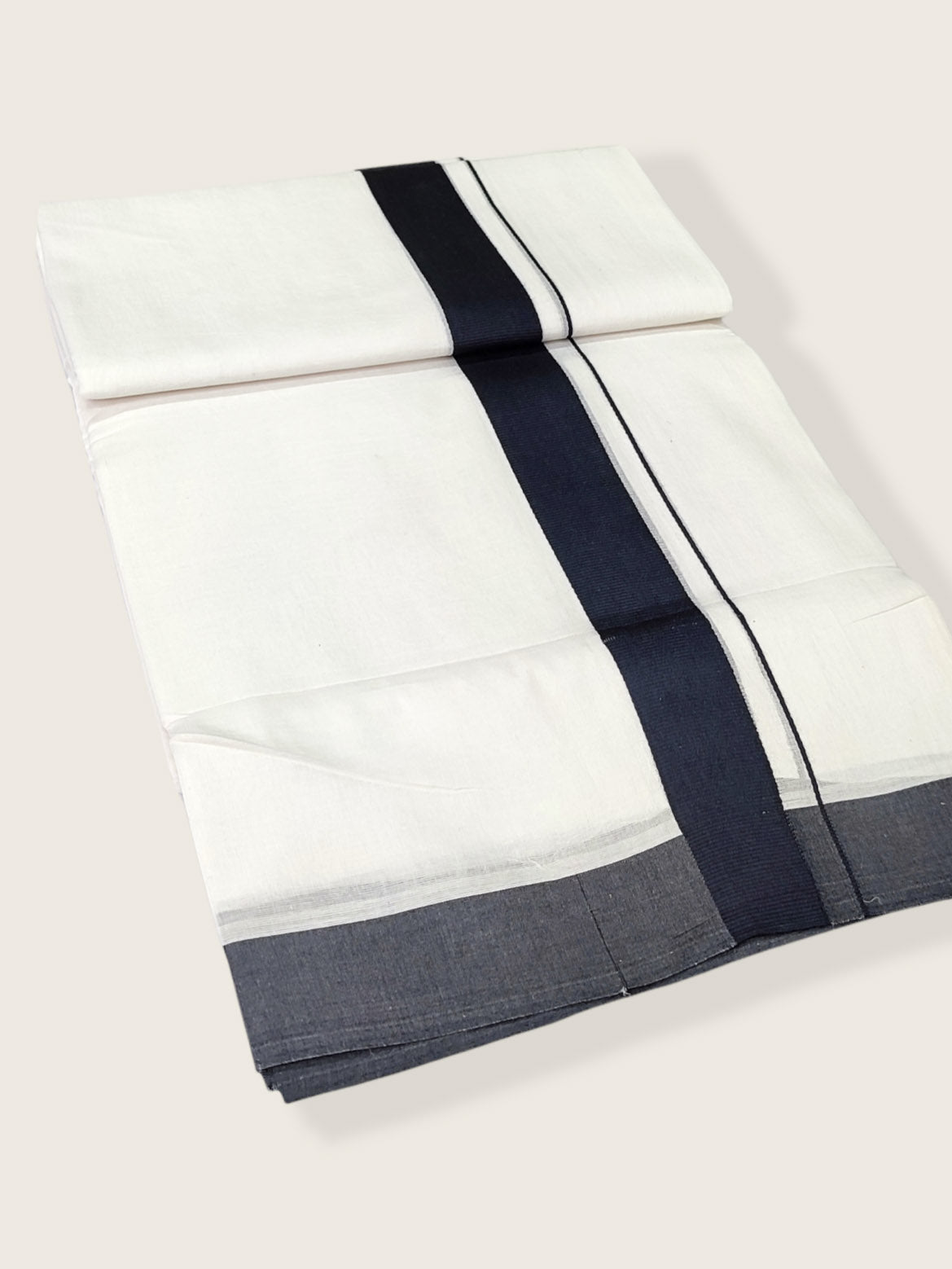 Pure Cotton White Dhoti/Mundu for Men