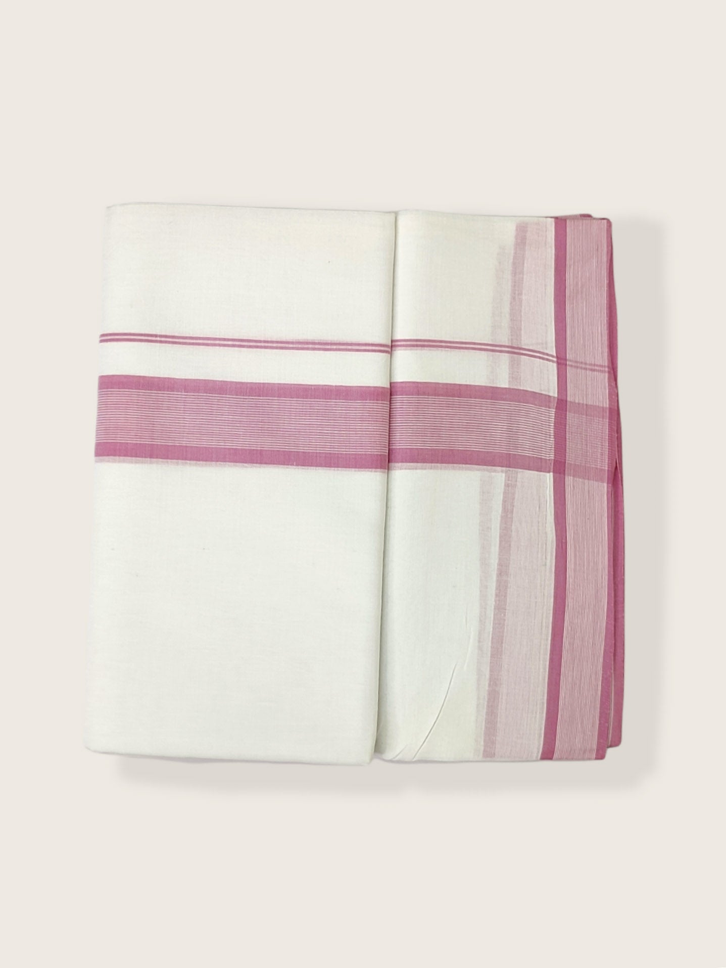 Pure Cotton White Dhoti/Mundu for Men