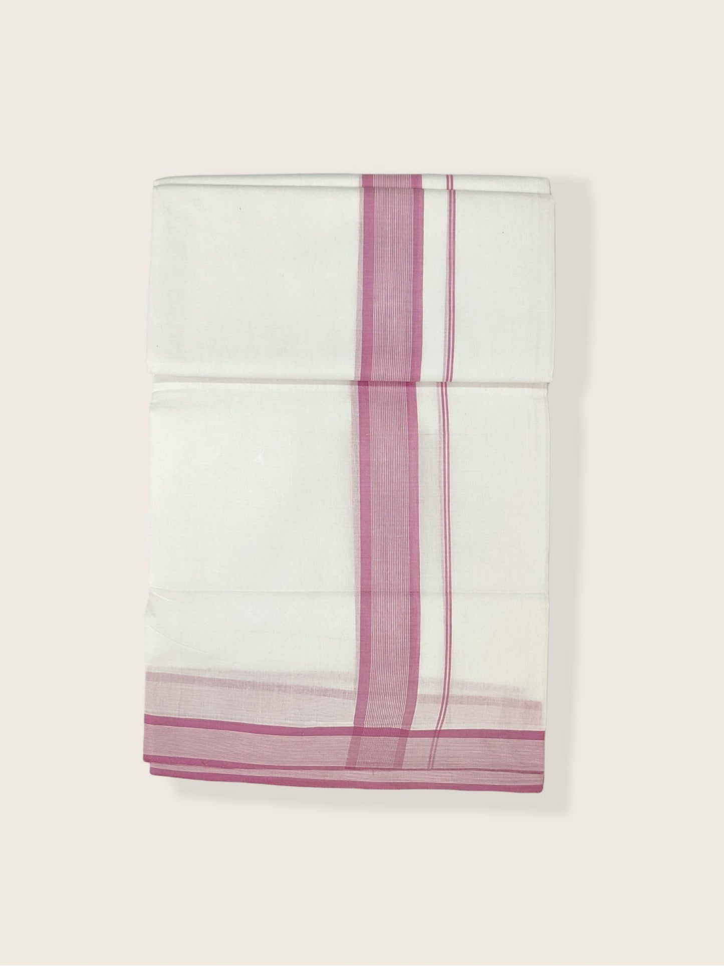 Pure Cotton White Dhoti/Mundu for Men