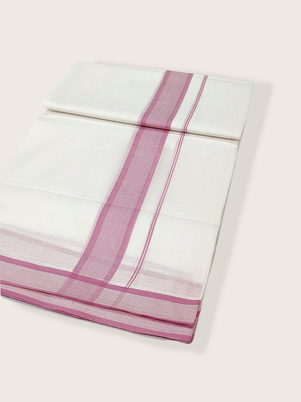 Pure Cotton White Dhoti/Mundu for Men