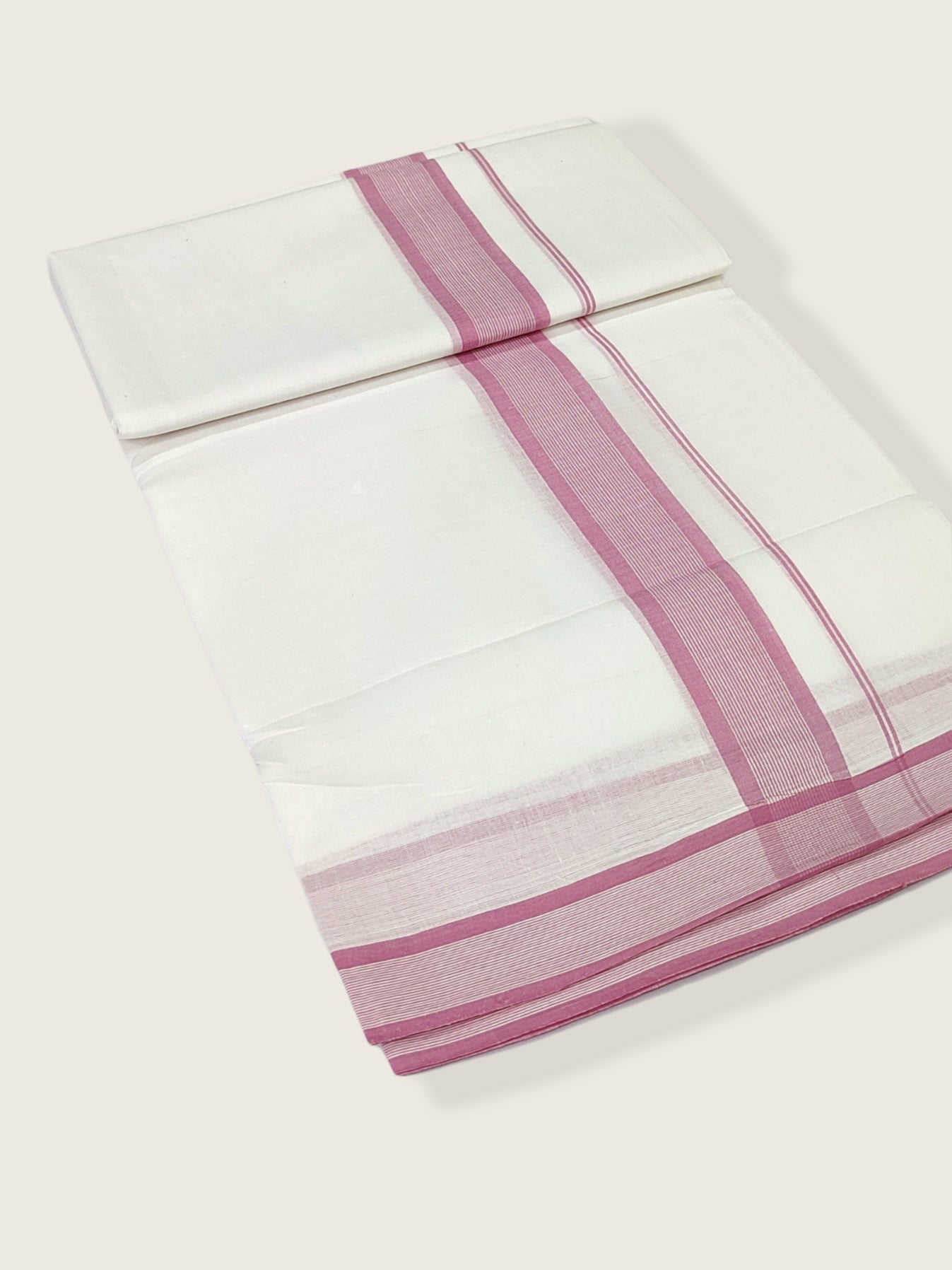 Pure Cotton White Dhoti/Mundu for Men