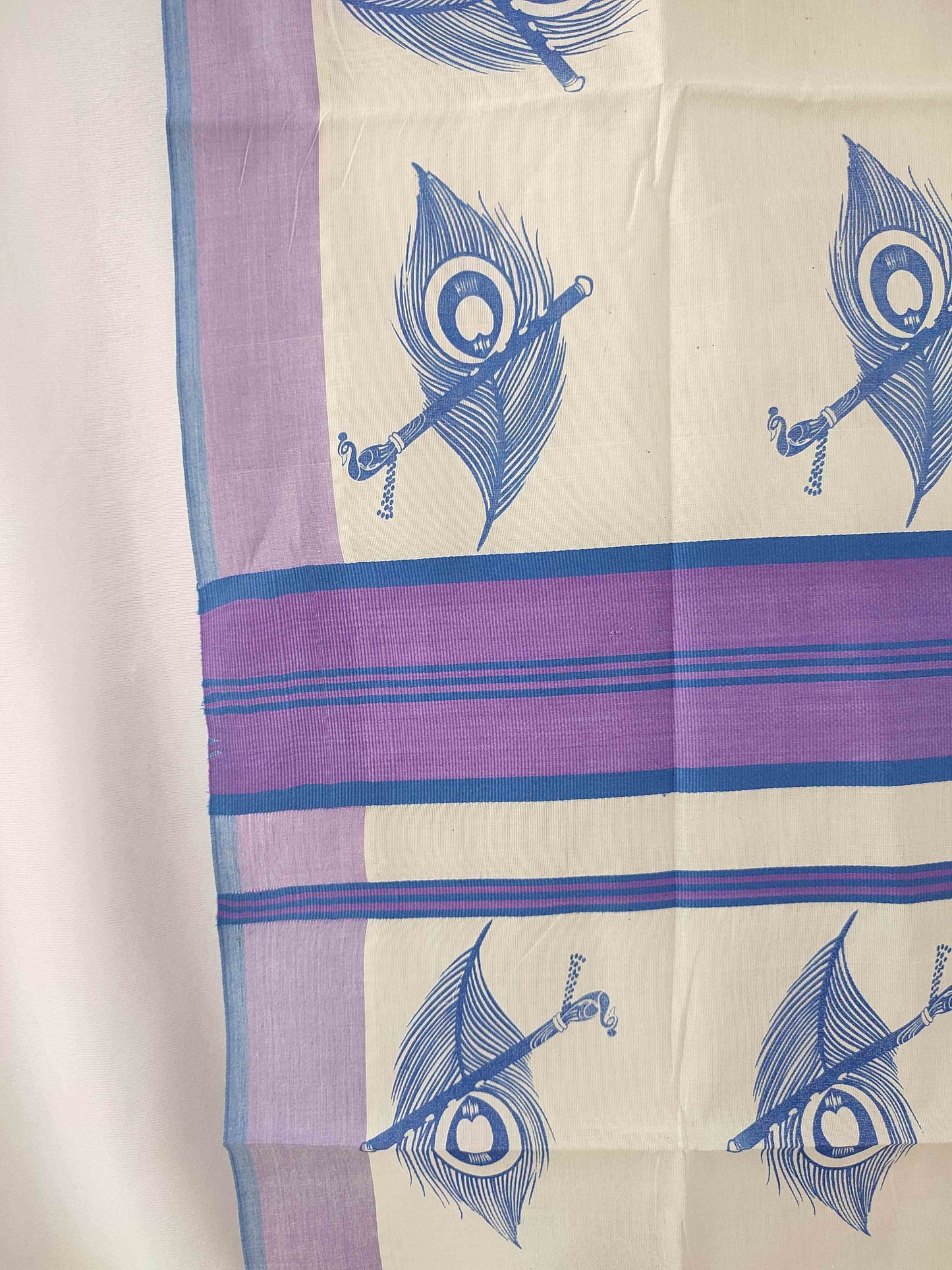 Pure cotton printed kerala saree