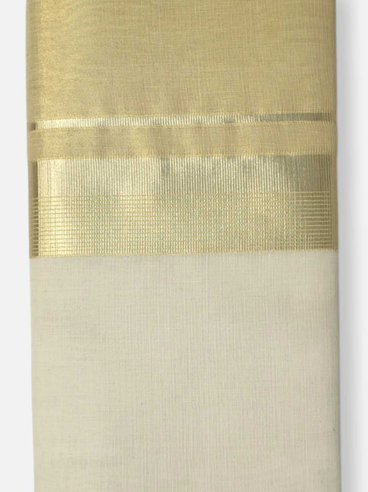 Premium Wedding Handloom Balaramapuram Unaakupaavu Kasavu Mundu for Men