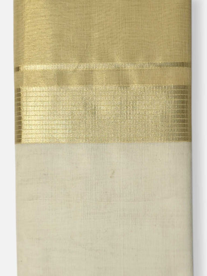 Premium Wedding Handloom Balaramapuram Unaakupaavu Kasavu Mundu for Men