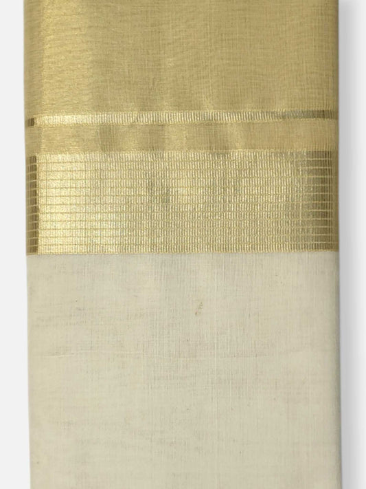 Premium Wedding Handloom Balaramapuram Unaakupaavu Kasavu Mundu for Men