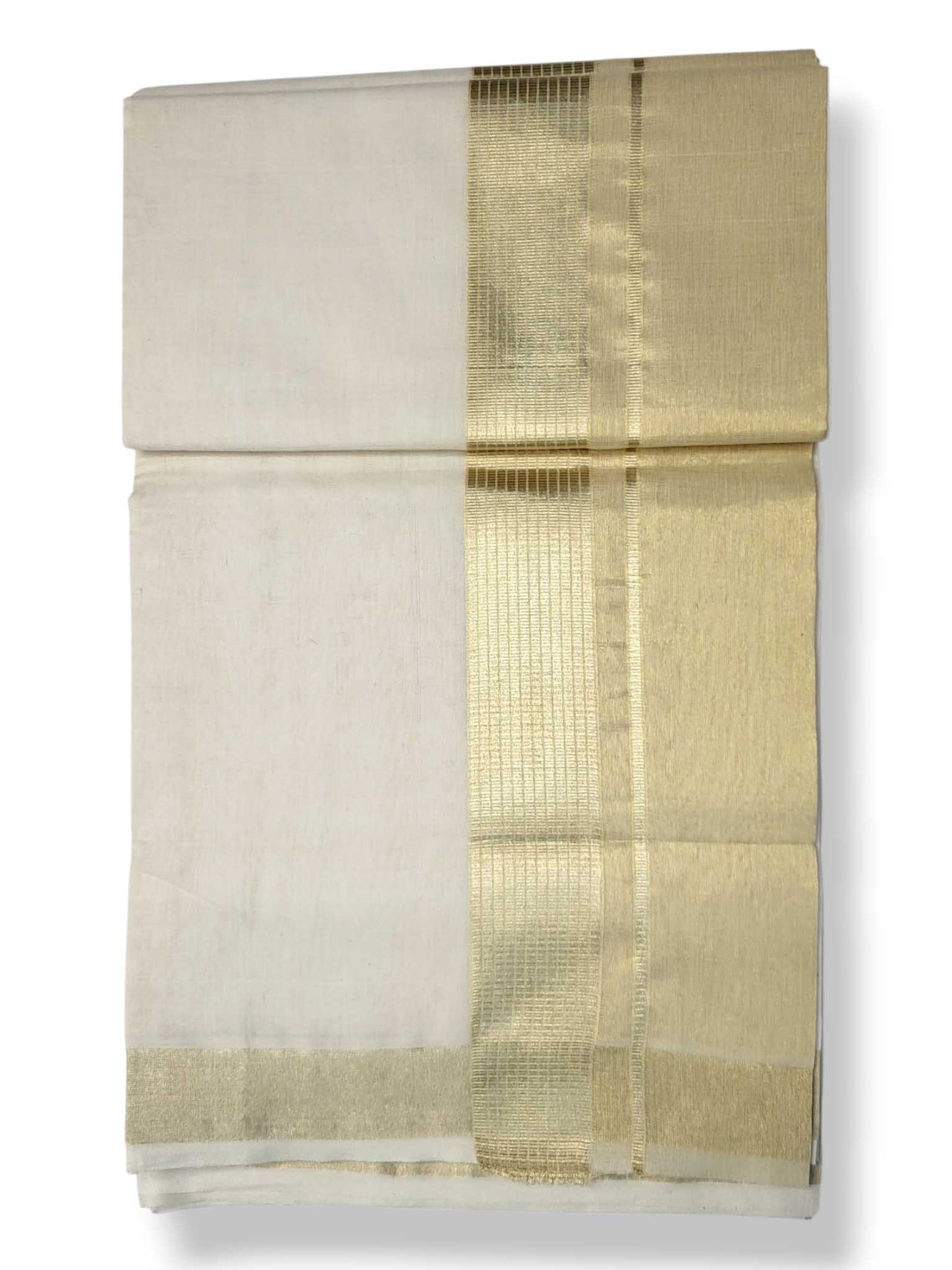 Premium Wedding Handloom Balaramapuram Unaakupaavu Kasavu Mundu for Men
