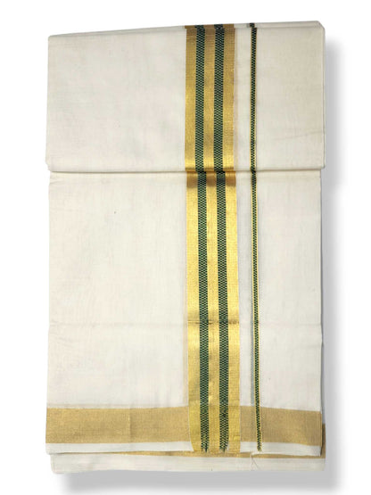 Premium Wedding Handloom Balaramapuram Unaakupaavu Kasavu Mundu for Men