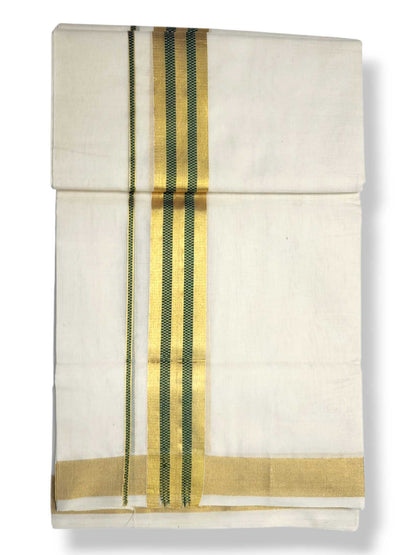Premium Wedding Handloom Balaramapuram Unaakupaavu Kasavu Mundu for Men
