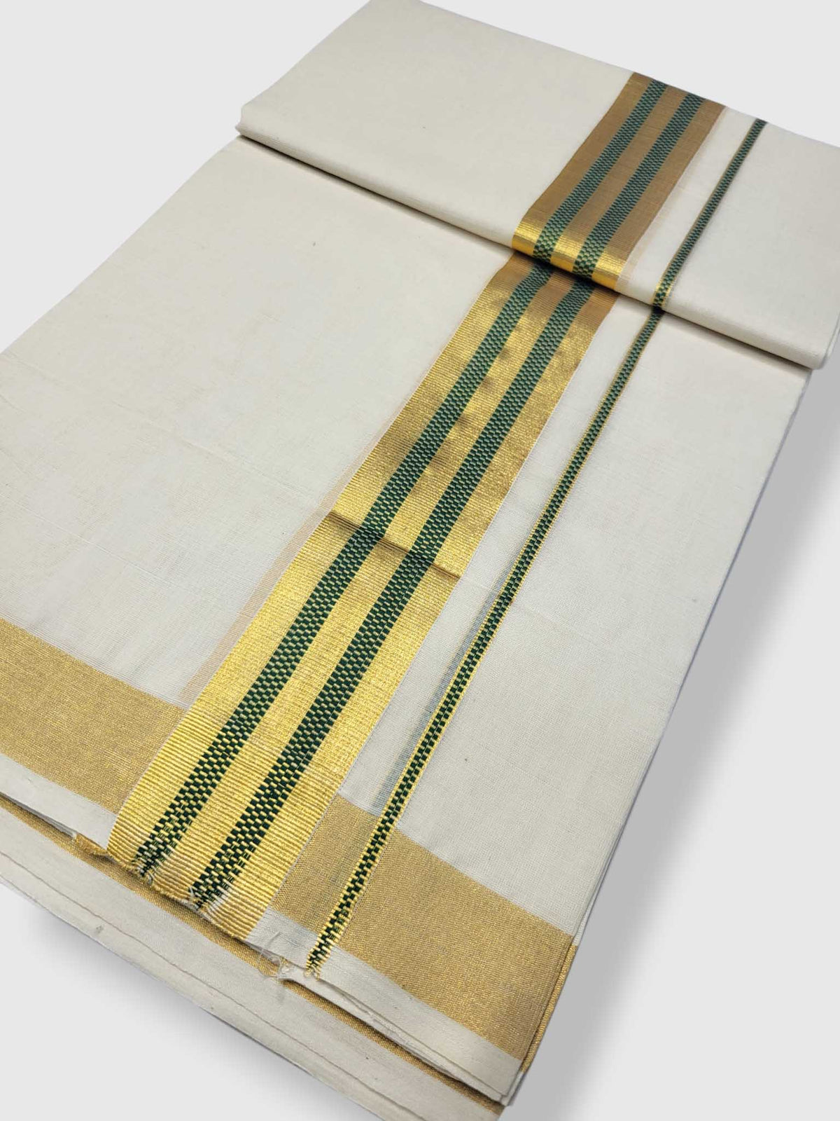 Premium Wedding Handloom Balaramapuram Unaakupaavu Kasavu Mundu for Men