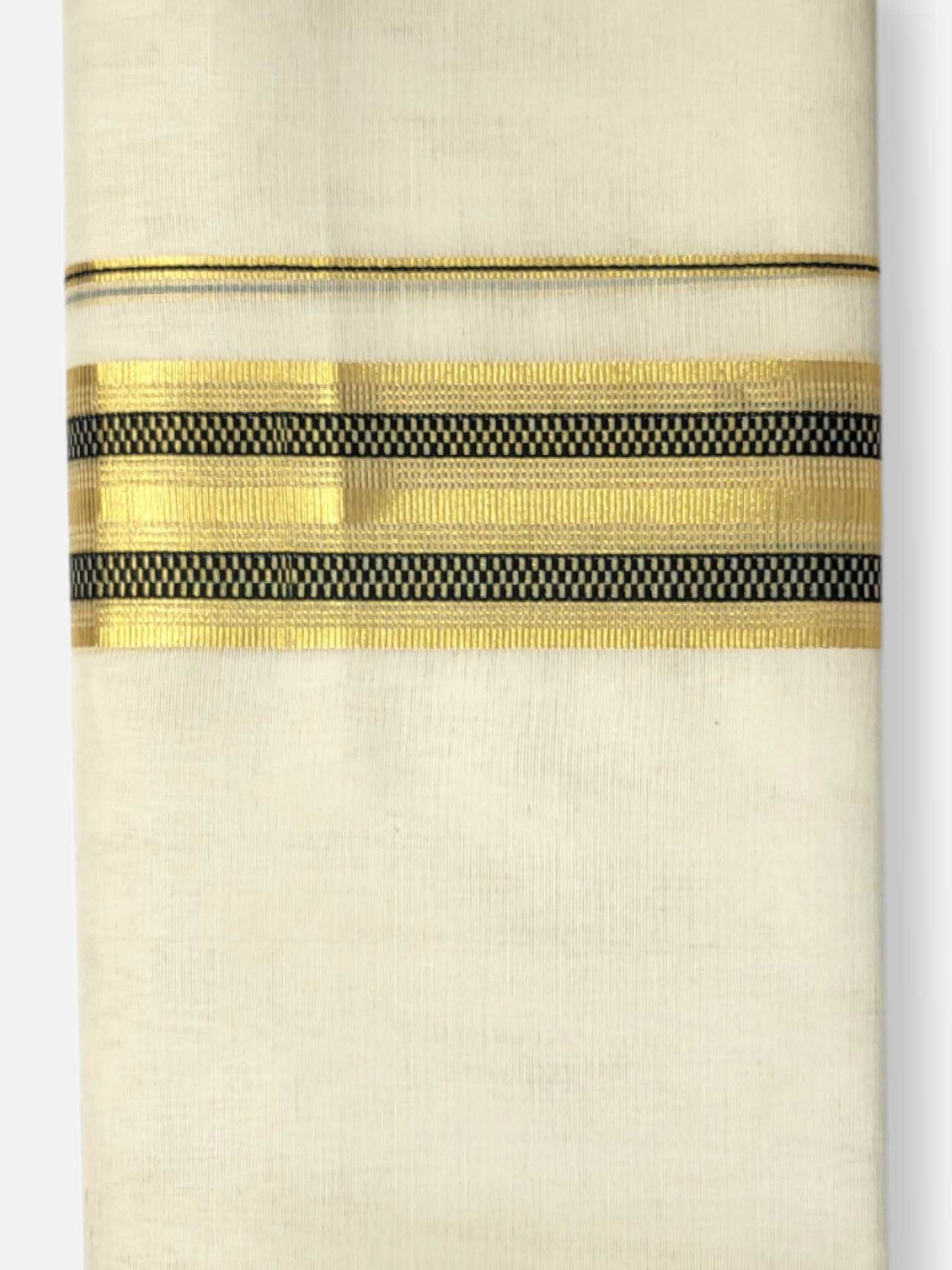 Premium Wedding Handloom Balaramapuram Unaakupaavu Kasavu Mundu for Men