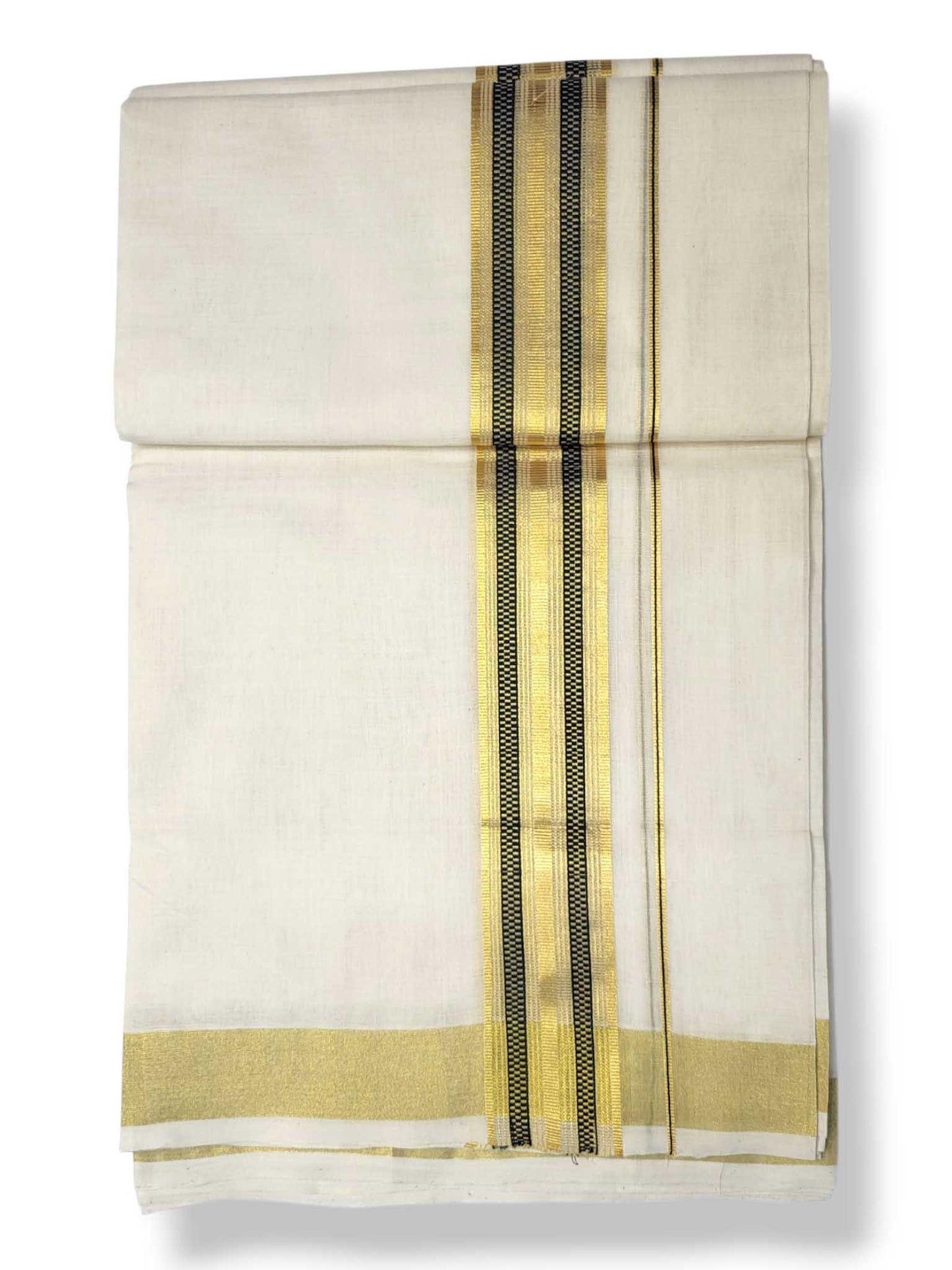 Premium Wedding Handloom Balaramapuram Unaakupaavu Kasavu Mundu for Men