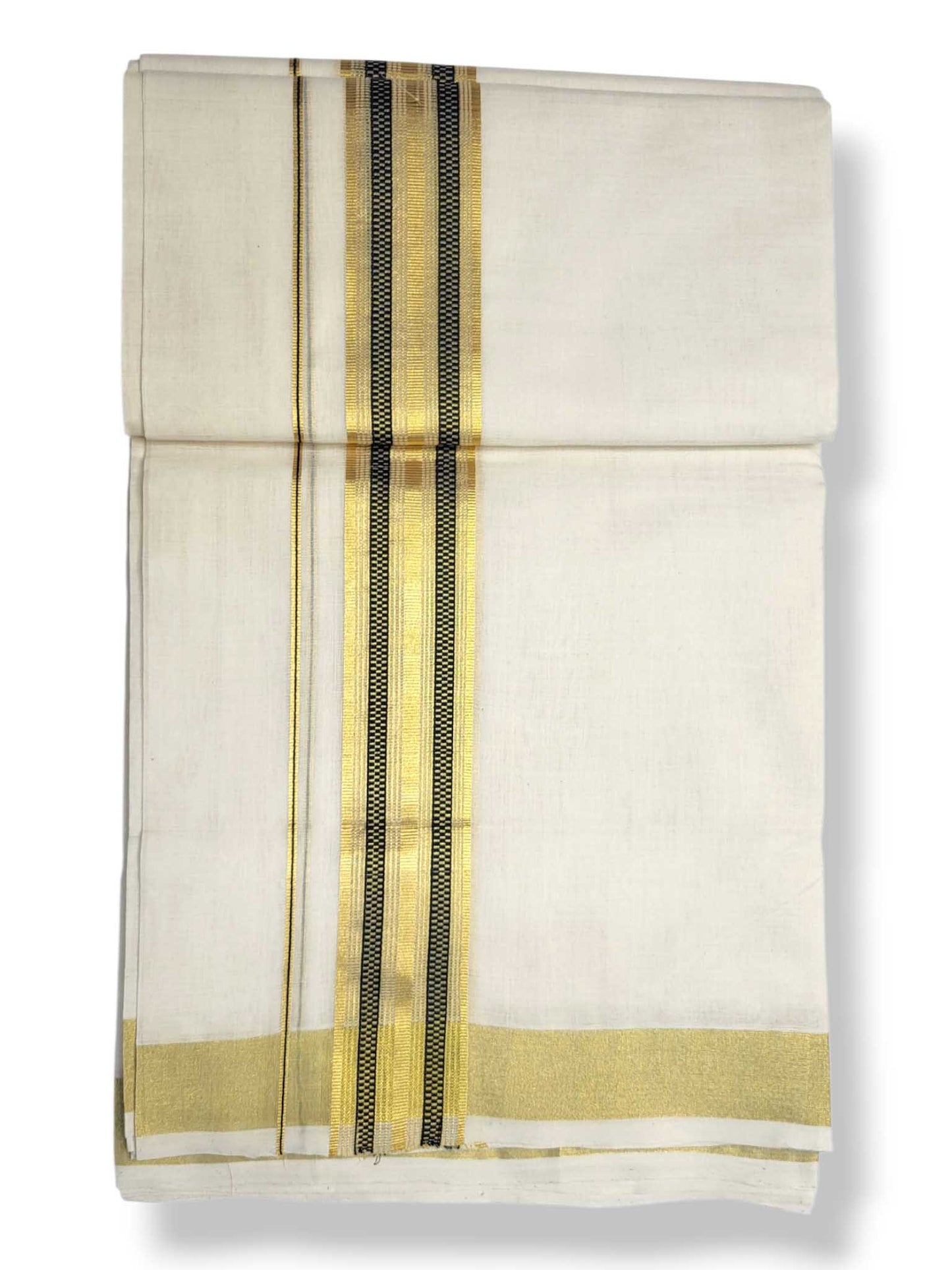 Premium Wedding Handloom Balaramapuram Unaakupaavu Kasavu Mundu for Men
