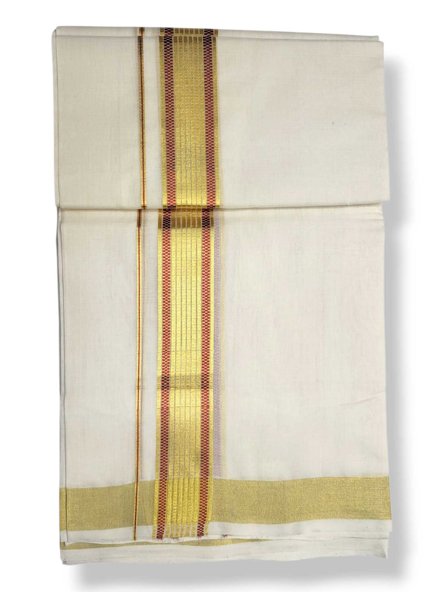 Premium Wedding Handloom Balaramapuram Unaakupaavu Kasavu Mundu for Men