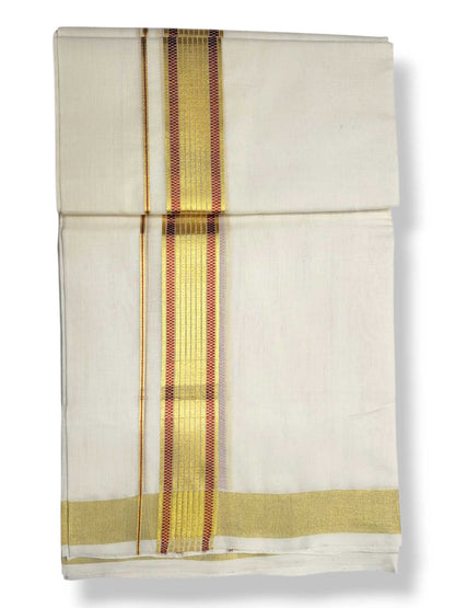 Premium Wedding Handloom Balaramapuram Unaakupaavu Kasavu Mundu for Men