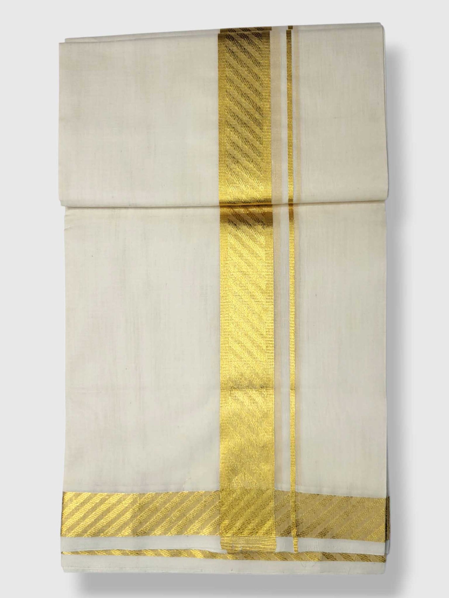 Premium Wedding Handloom Balaramapuram Unaakupaavu Kasavu Mundu for Men