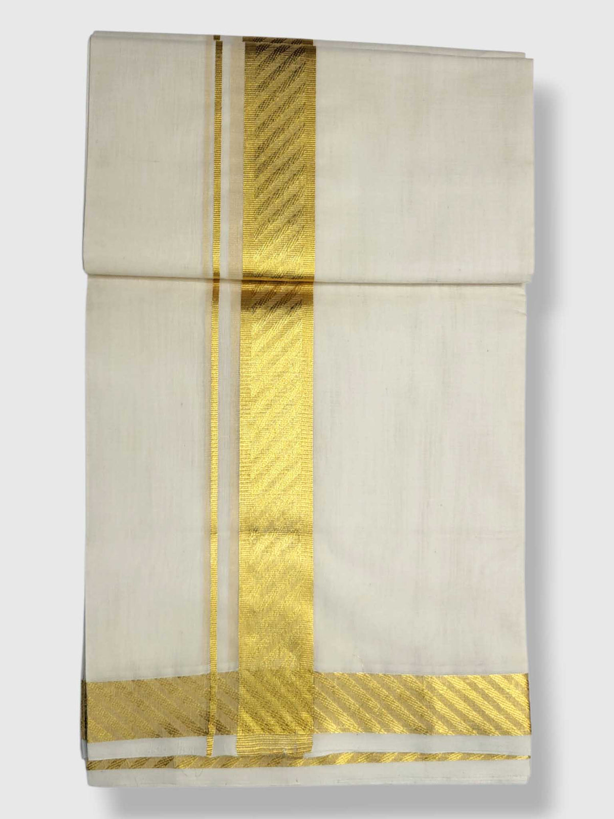 Premium Wedding Handloom Balaramapuram Unaakupaavu Kasavu Mundu for Men