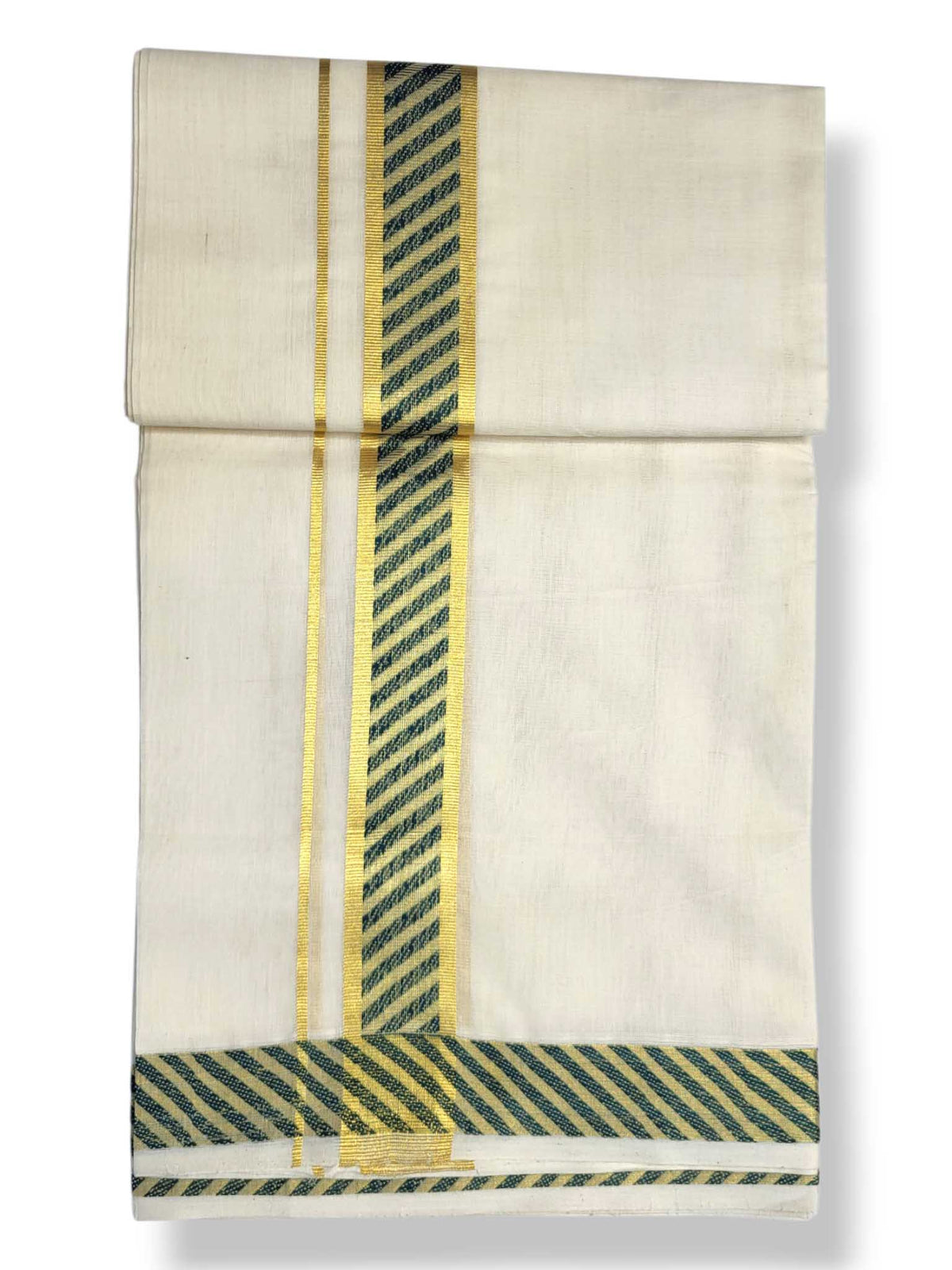 Premium Wedding Handloom Balaramapuram Unaakupaavu Kasavu Mundu for Men