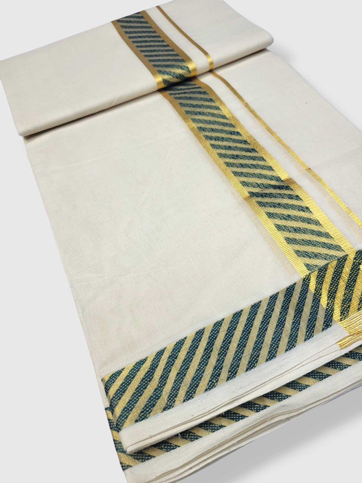 Premium Wedding Handloom Balaramapuram Unaakupaavu Kasavu Mundu for Men