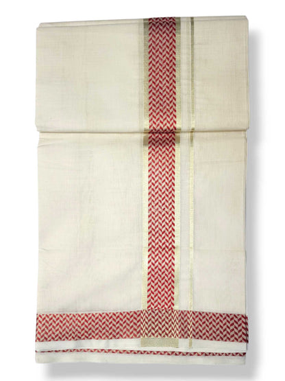 Premium Wedding Handloom Balaramapuram Unaakupaavu Kasavu Mundu for Men
