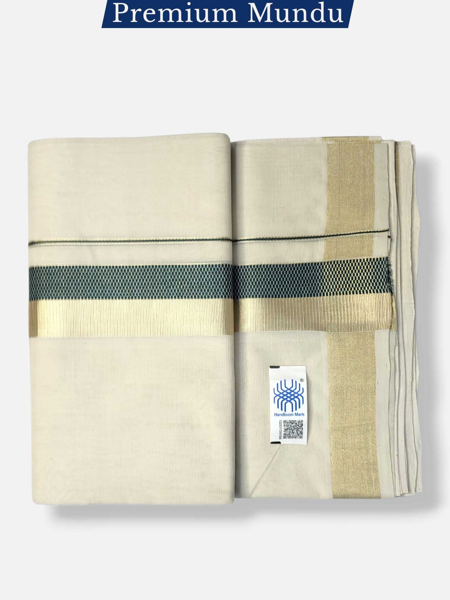 Premium Wedding Handloom Balaramapuram Unaakupaavu Kasavu Mundu for Men